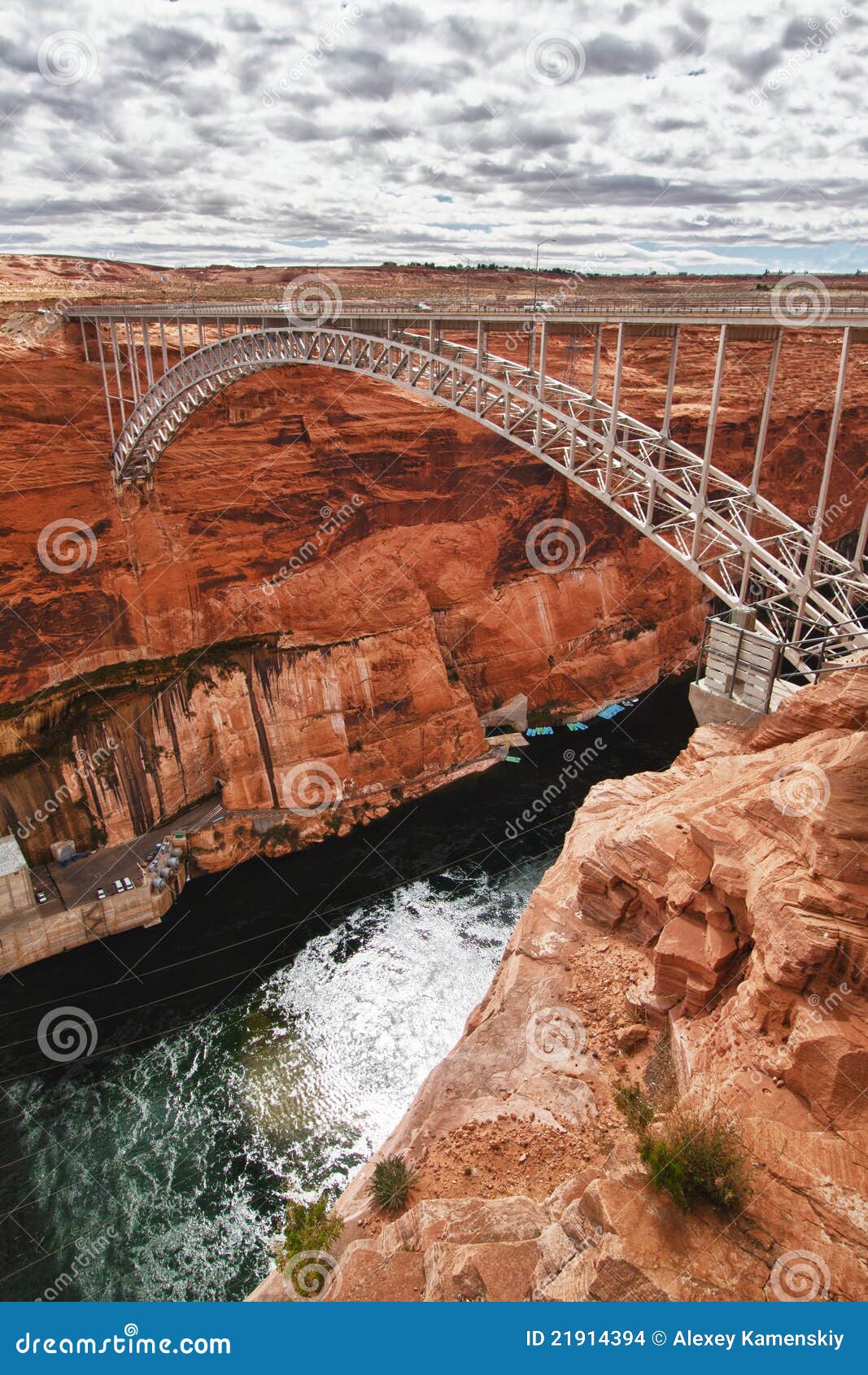 Bridge at the Glen Dam in Page, Arizona Stock Photo - Image of desert ...
