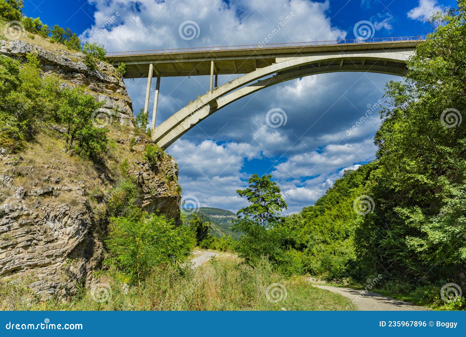 Bridge on Kladovo-Golubac Road Over Boljetin River Gorge in Eastern ...