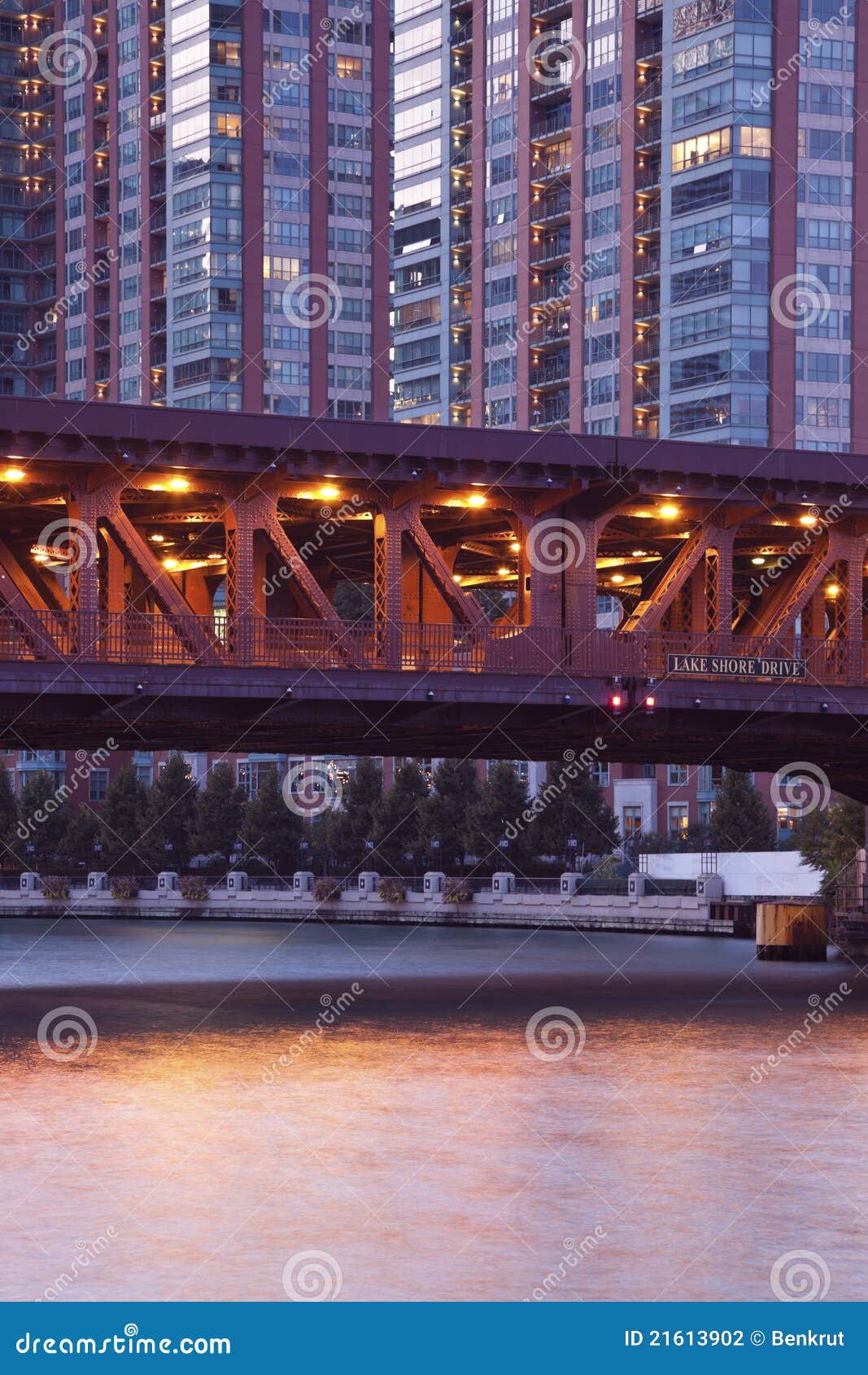 Bridge on Lake Shore Drive stock photo. Image of travel 21613902