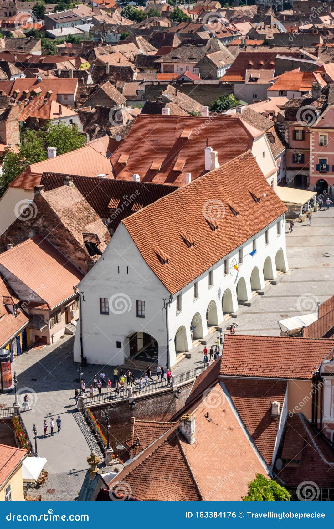 The Bridge of Lies and Casa Artelor in Sibiu Hermannstadt, Transylvania,  Romania Stock Photo - Image of cityscape, bridge: 183384176