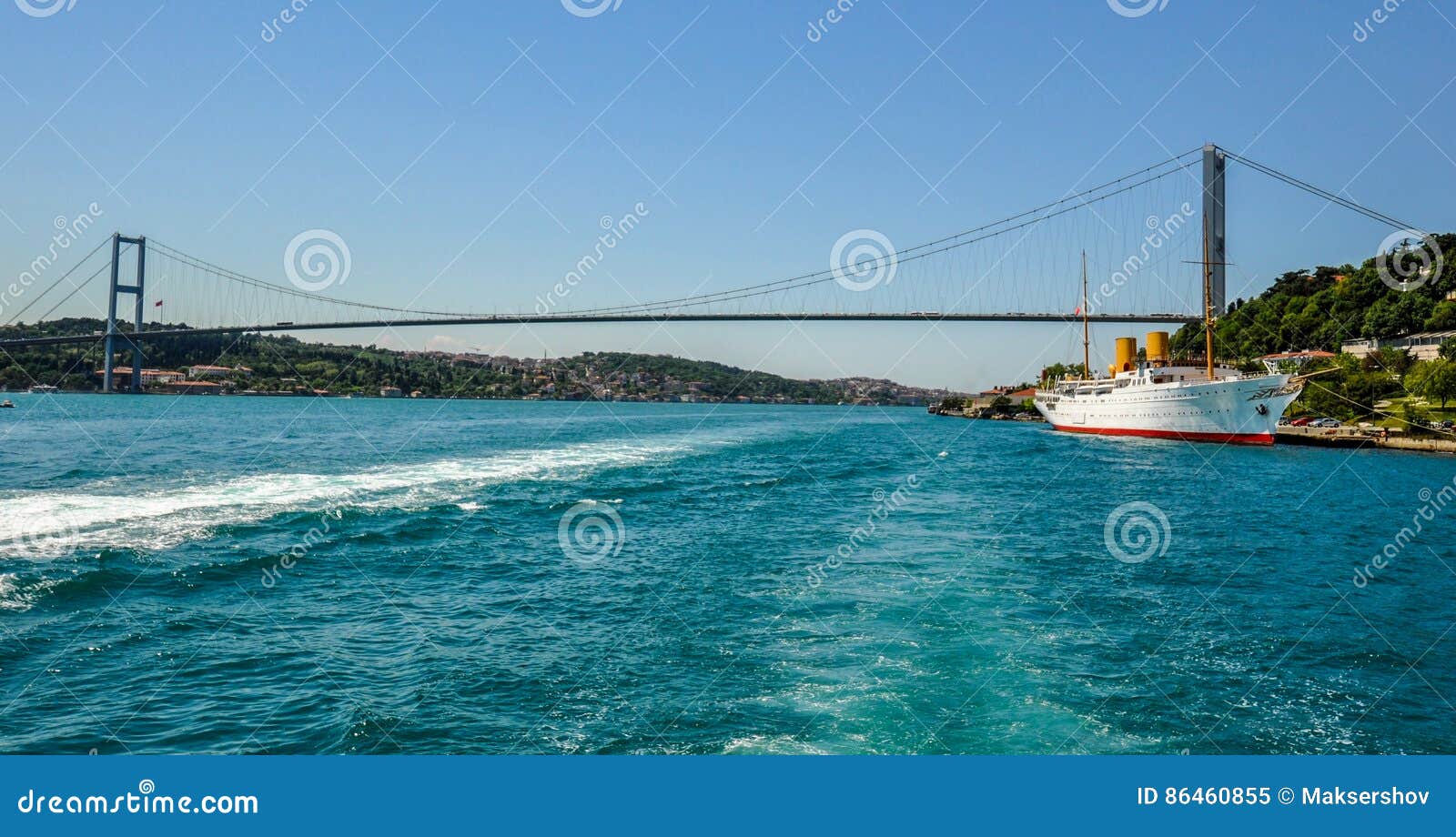 Bridge Over the Bosphorus Strait, Istanbul, Turkey. Editorial Image