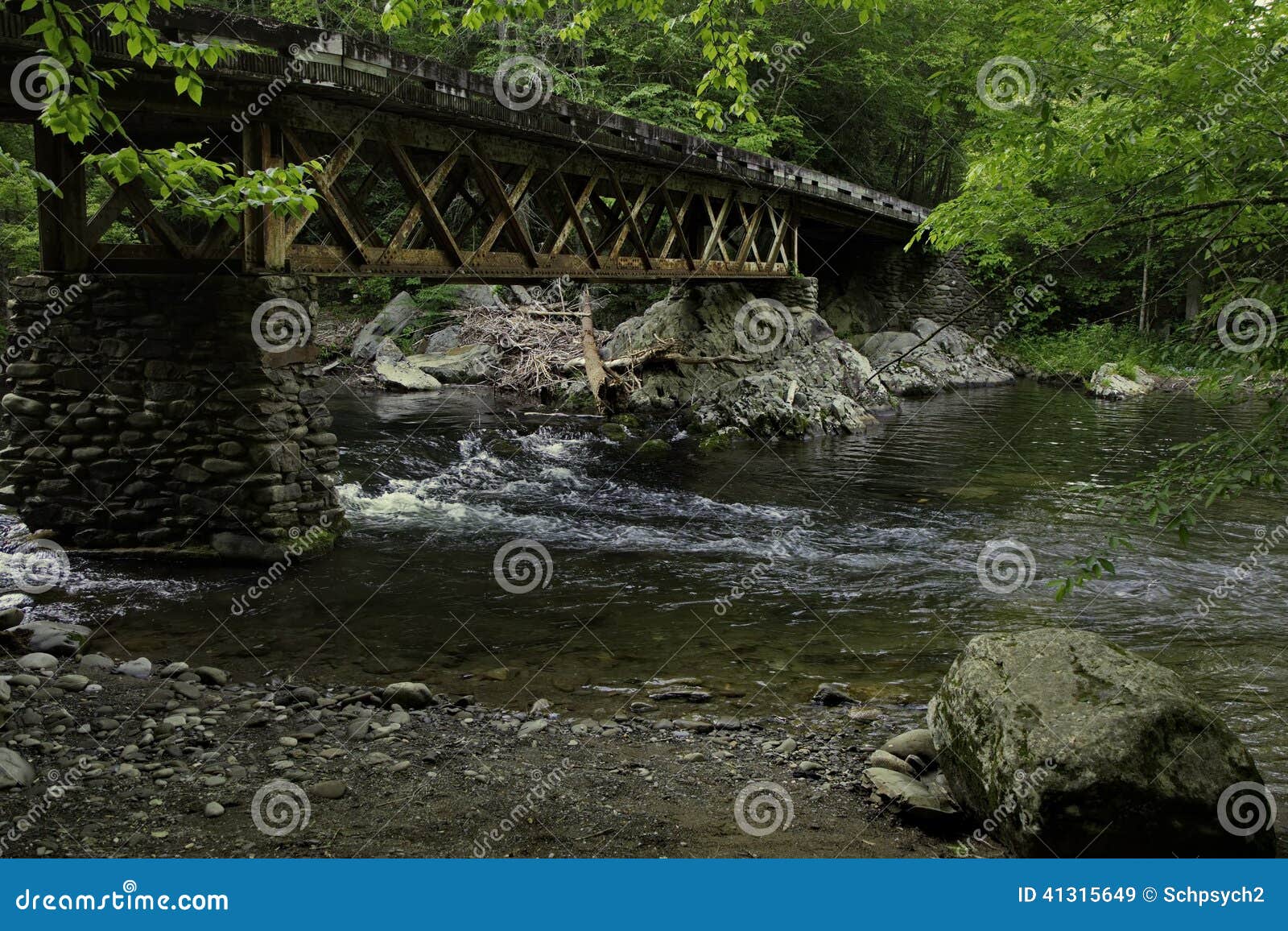 Smoky Mountains Bridge stock image. Image of mountains 41315649