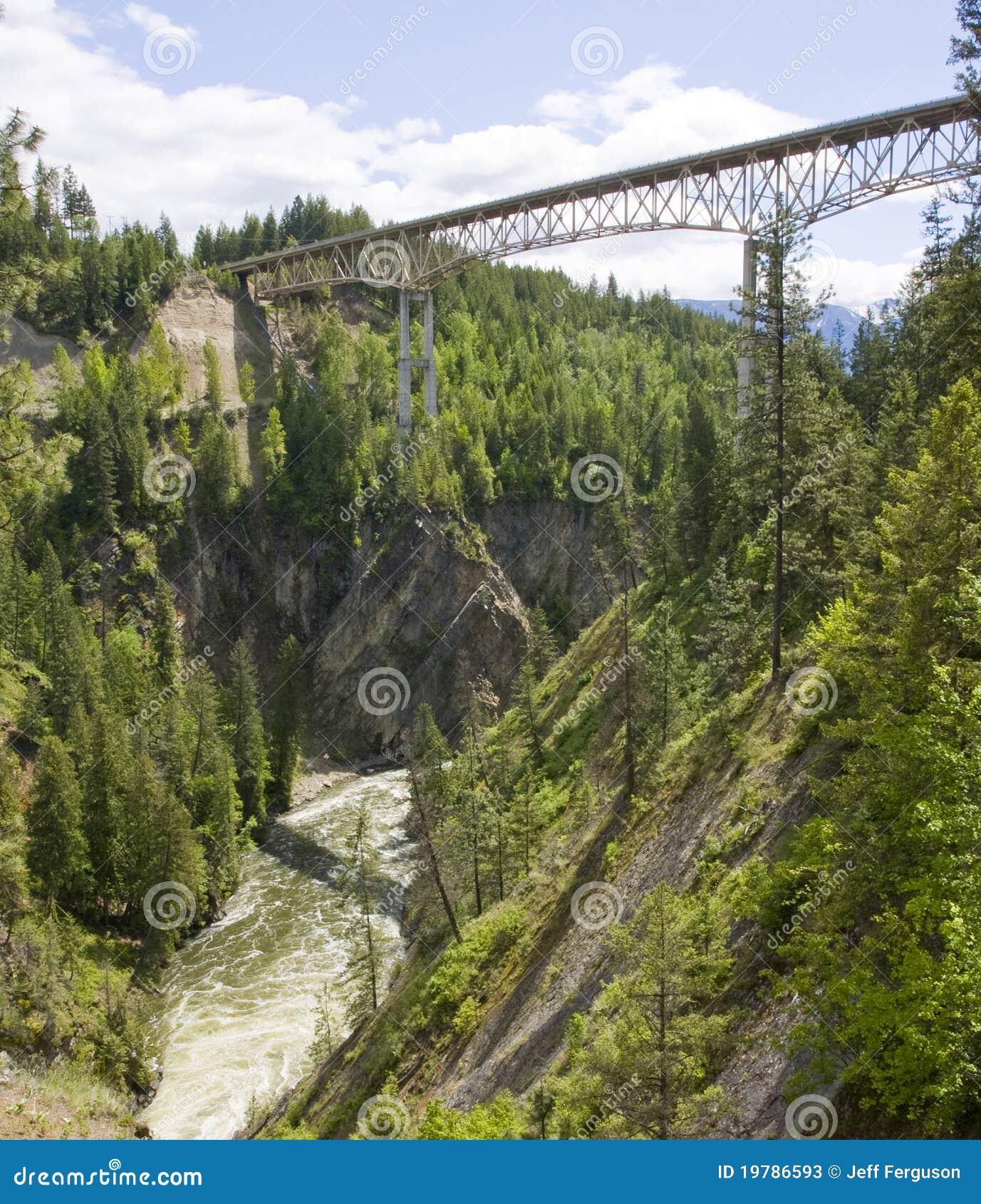 Bridge Over the Moyie River in North Idaho Stock Image Image of