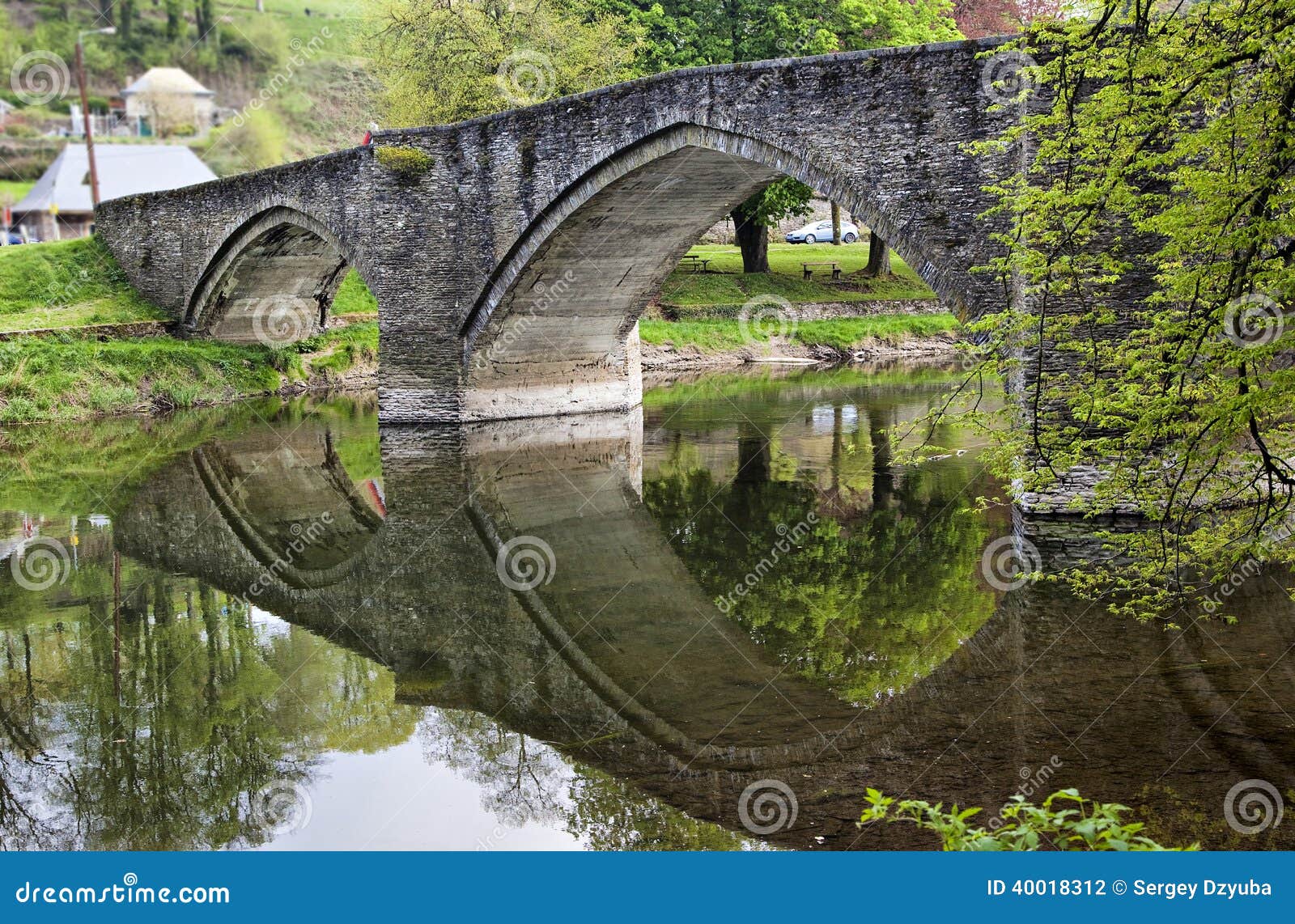 bridge over the river semois in bouillon