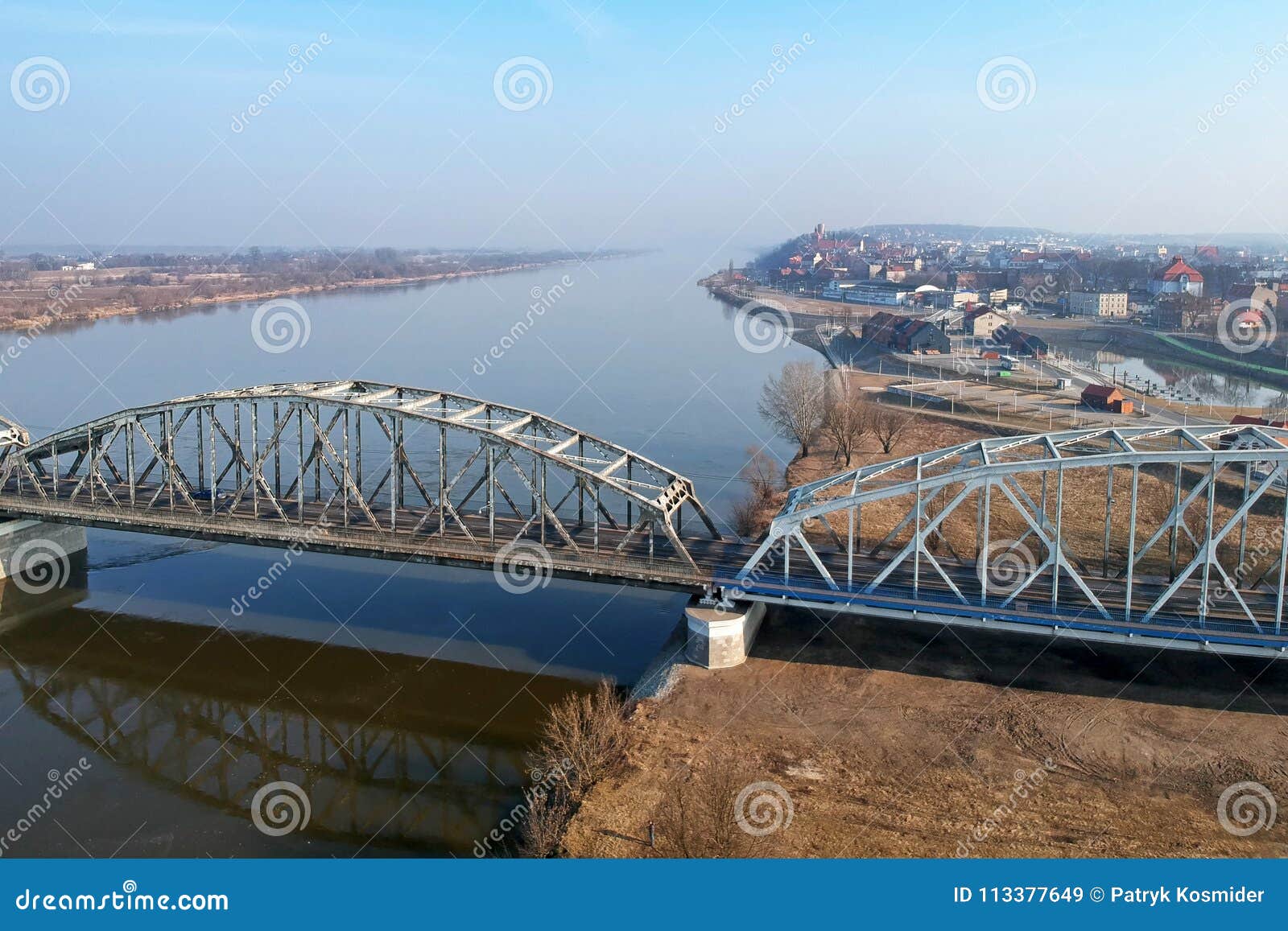 bridge over wisla river in grudziadz