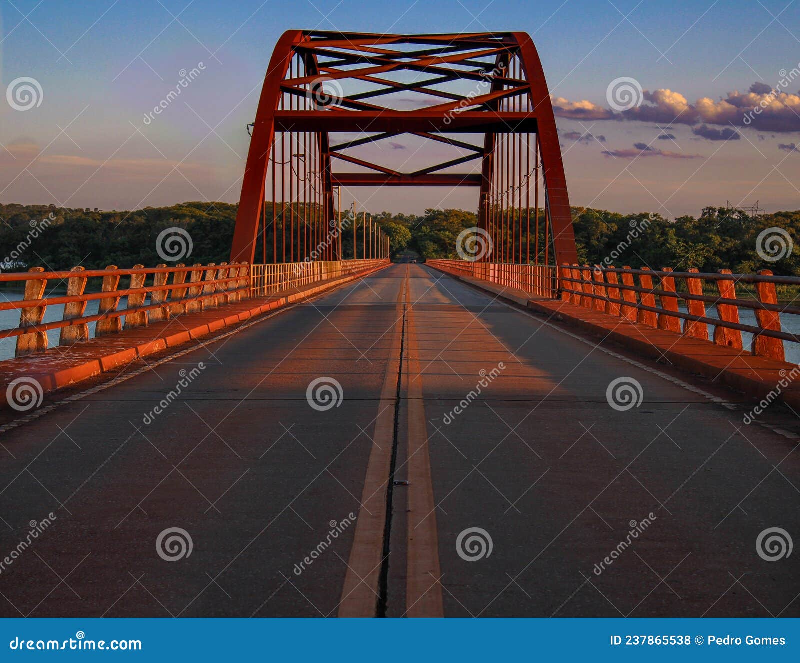 Bridge Photographed in a Minimalist Way Stock Photo - Image of dusk