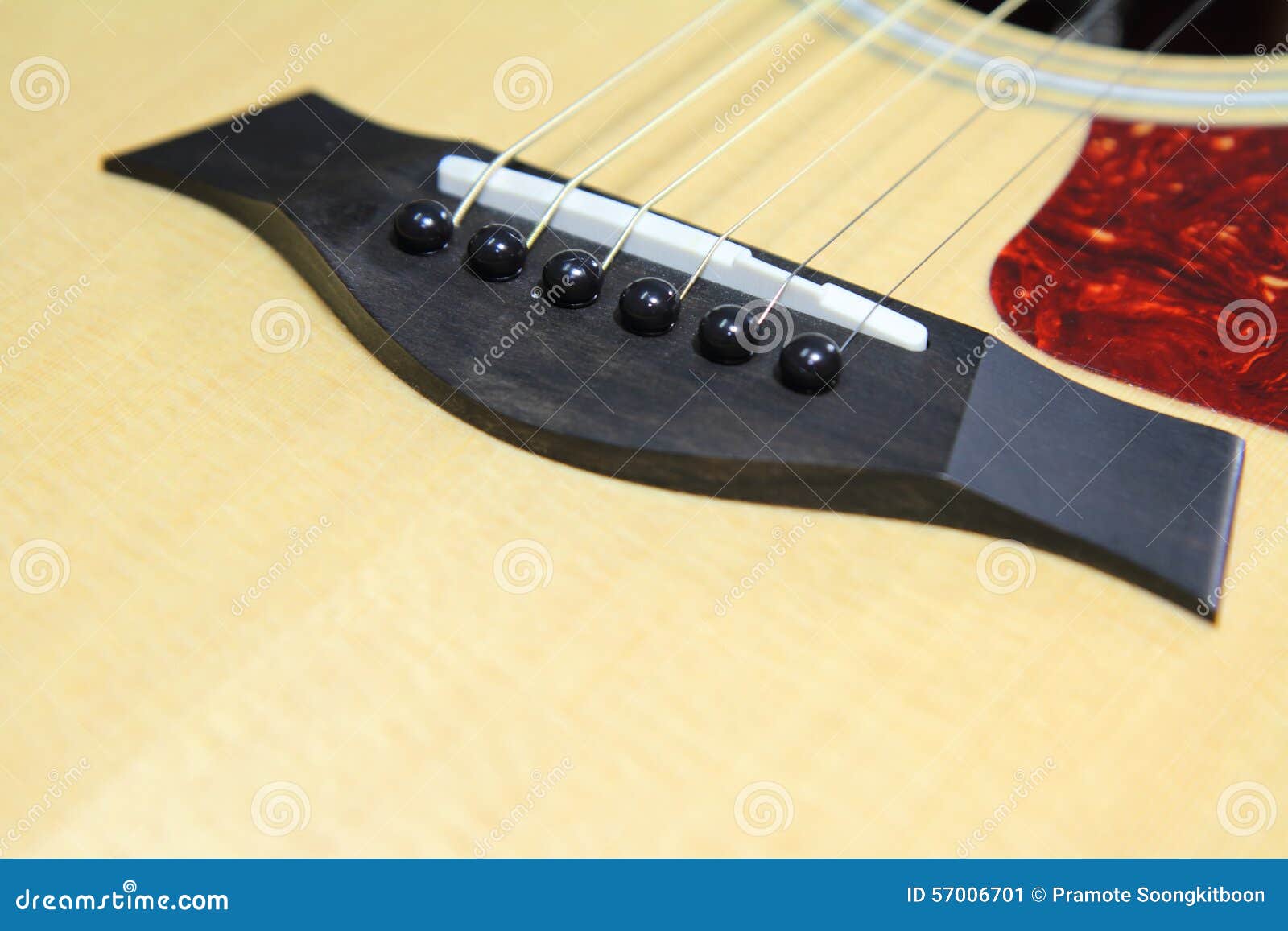 Bridge Pins of Acoustic Guitar Stock Image Image of steel, saddle