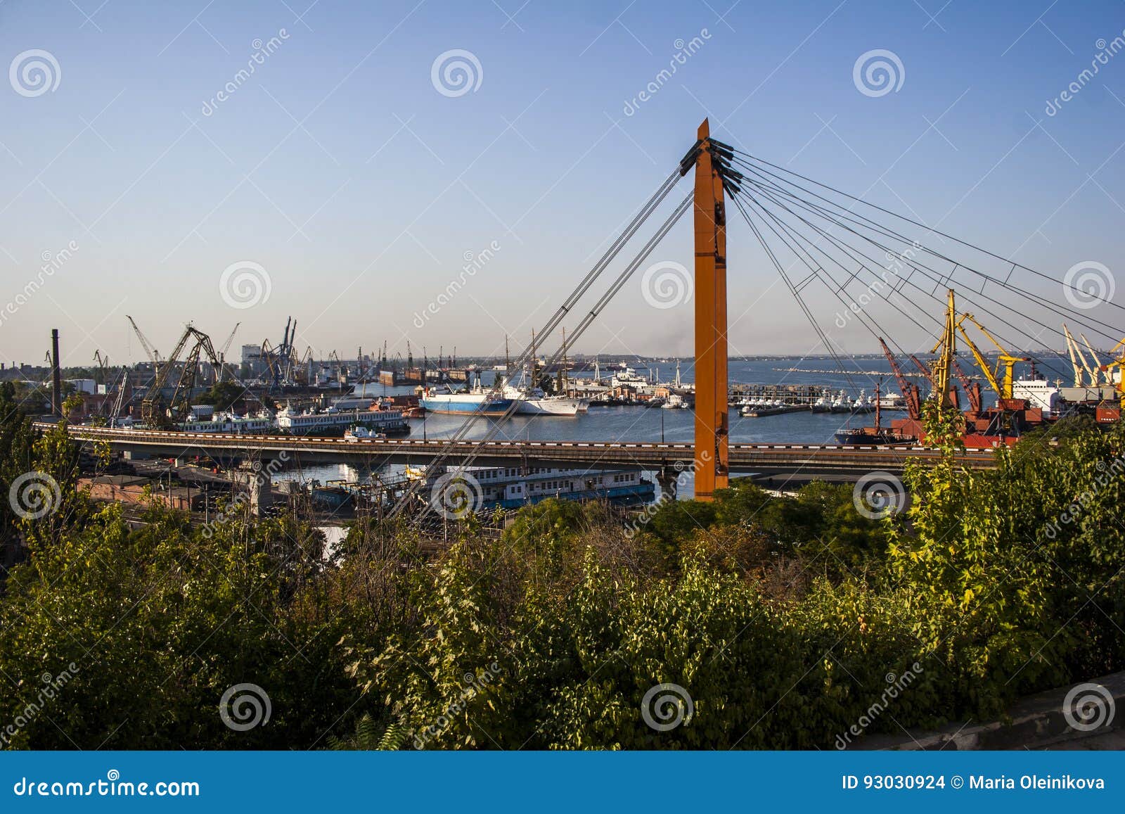 Bridge at the Port in Odessa Editorial Stock Image Image of horizontal, dock 93030924