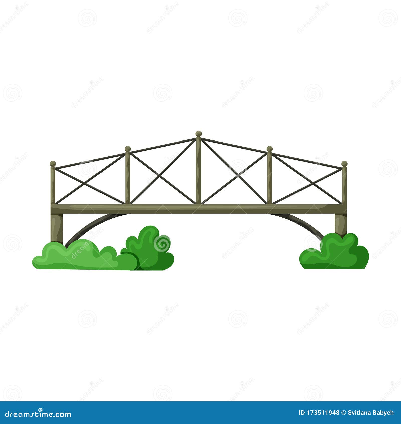 Bridge Vector Icon.Cartoon Vector Icon Isolated On White Background