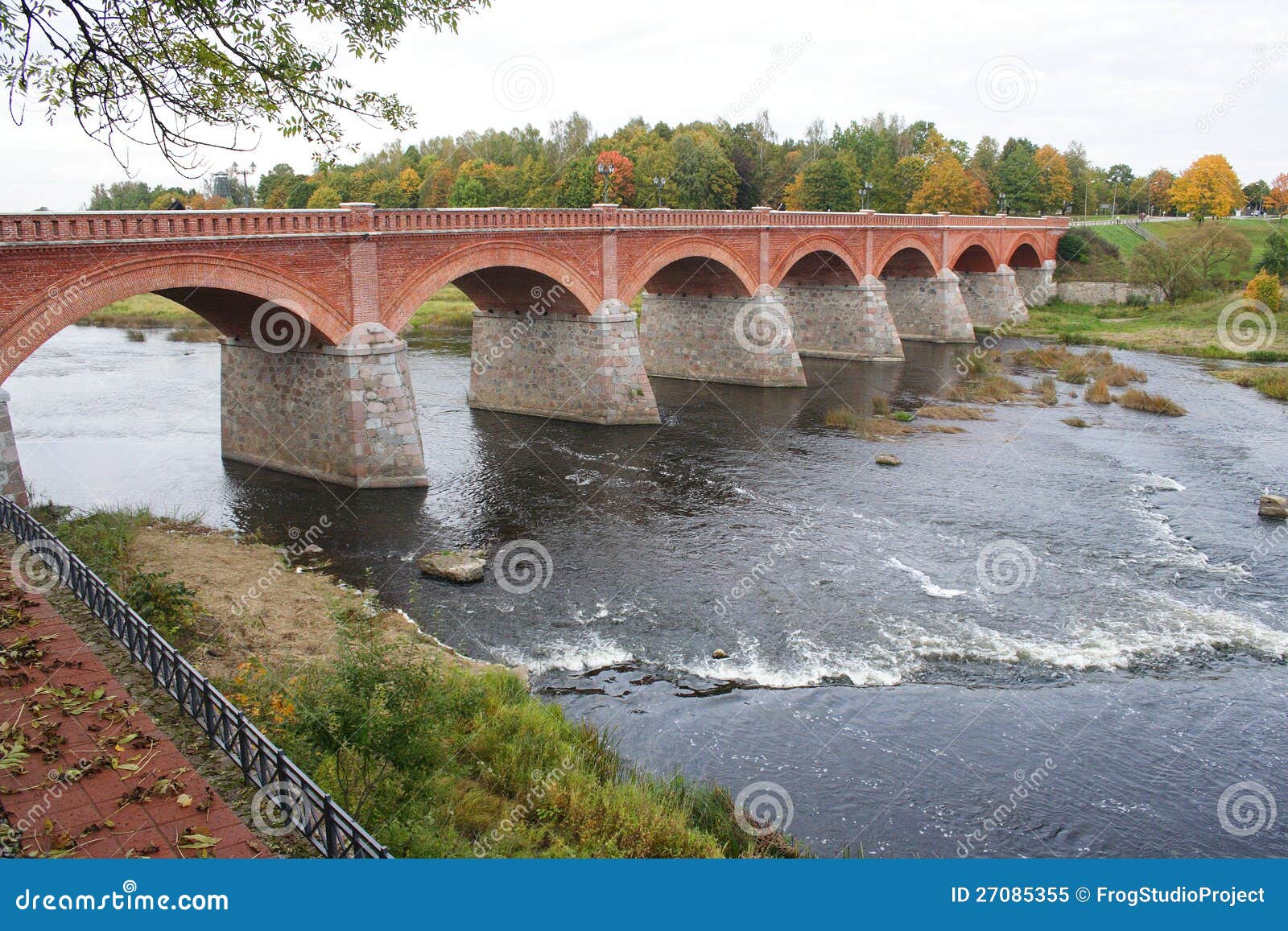 a bridge on the venta river in kuldiga latvia