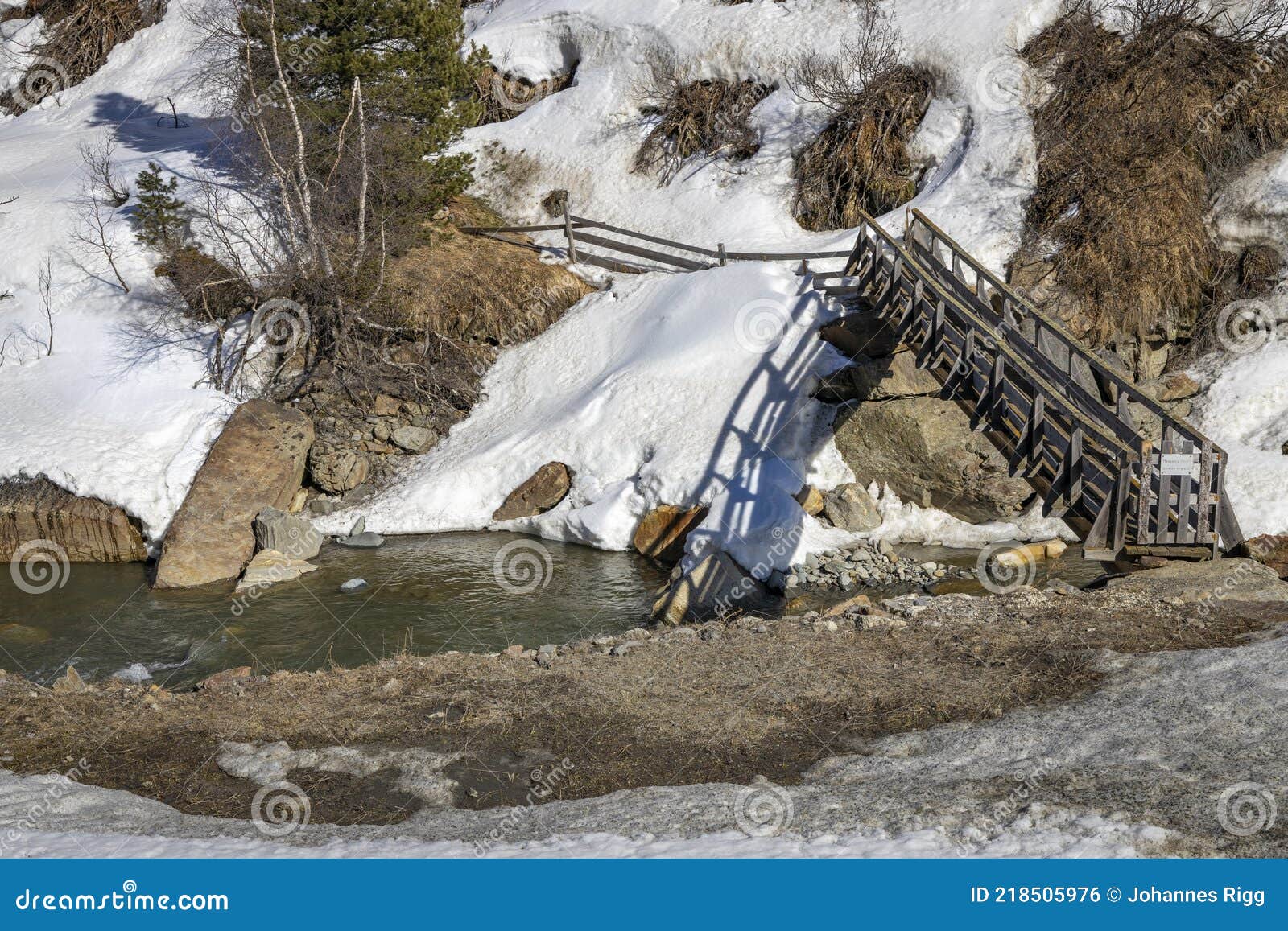bridges in the venter valley in tirol, austria
