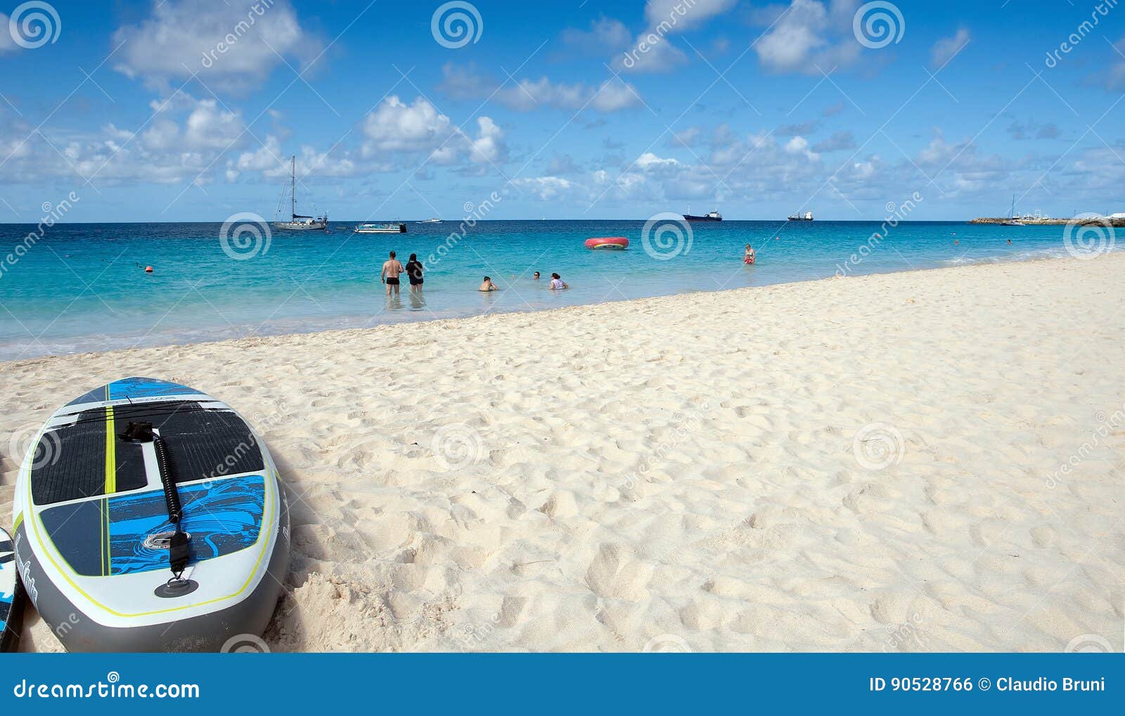 Bridgetown Barbados Brownes Beach Surf At Carlisle Bay Editorial Photo Image Of Sand