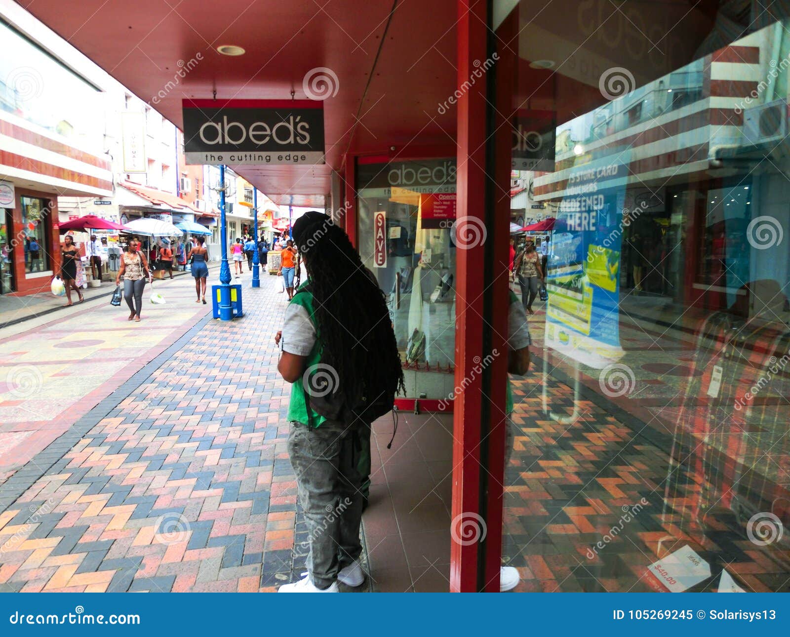 Bridgetown, Barbados - May 11, 2016: The streets at downtown of