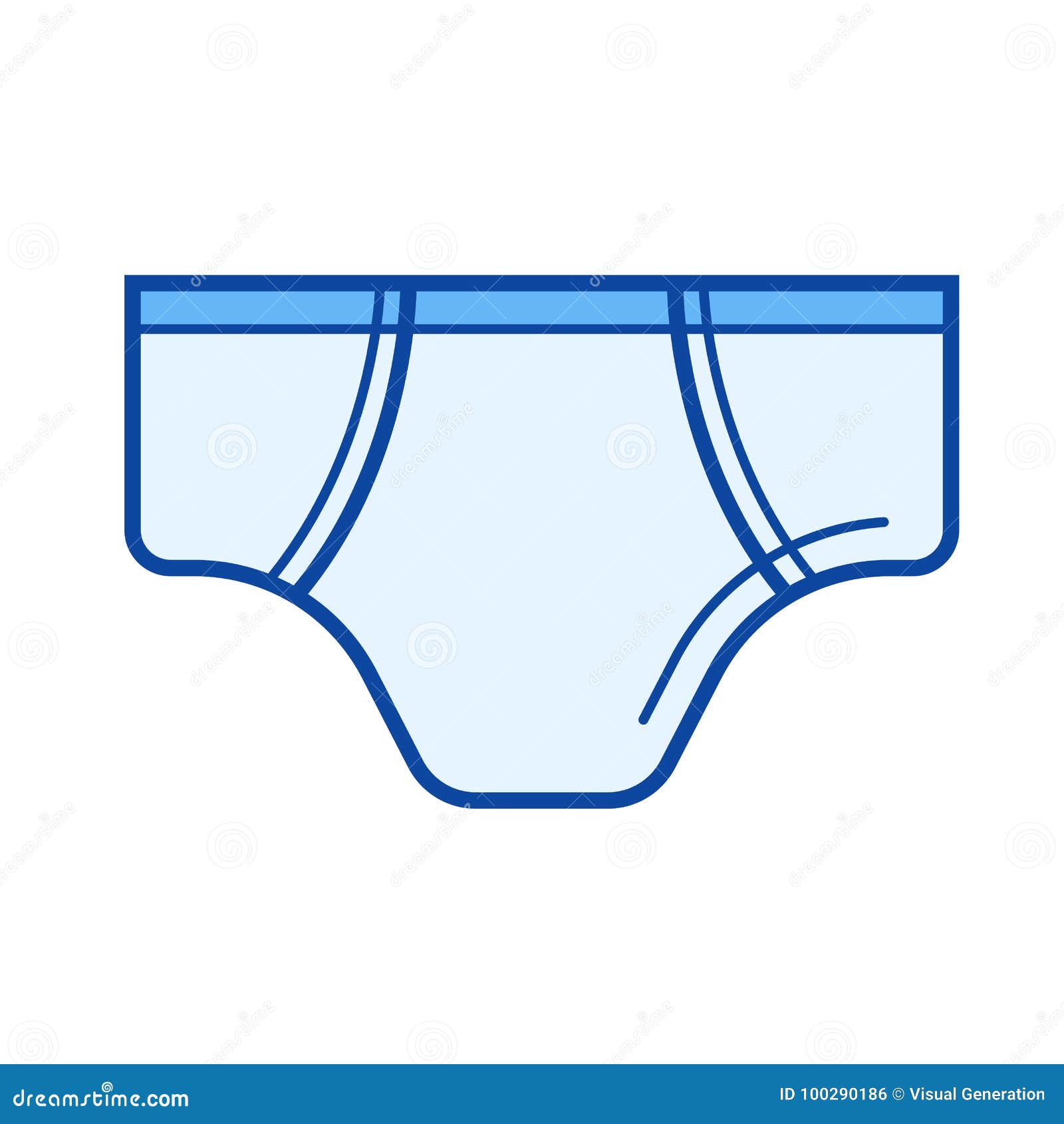 Brief pants line icon. stock vector. Illustration of outline - 100290186