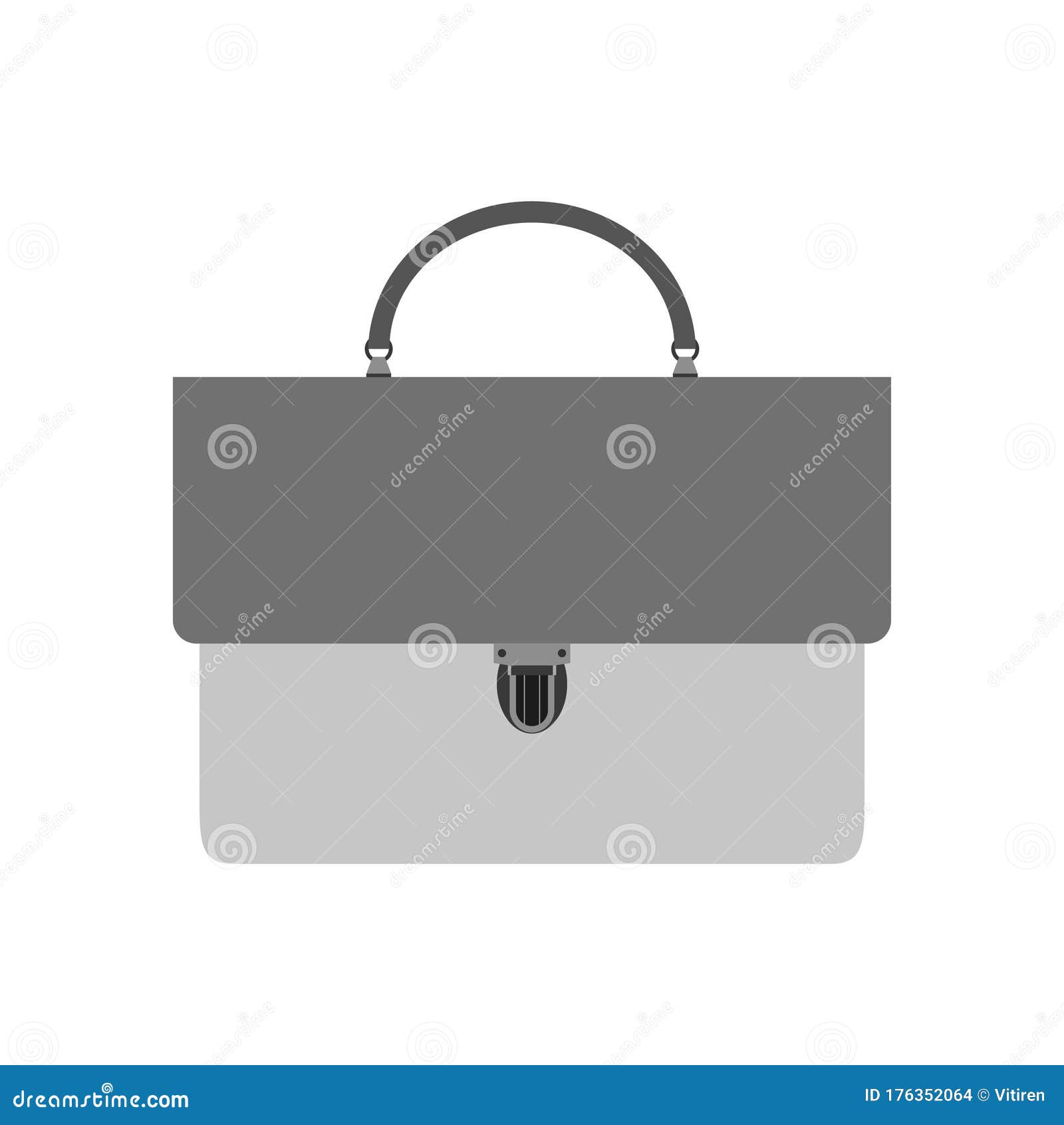 Briefcase for Business. Clasp Stock Vector Illustration of horizontal