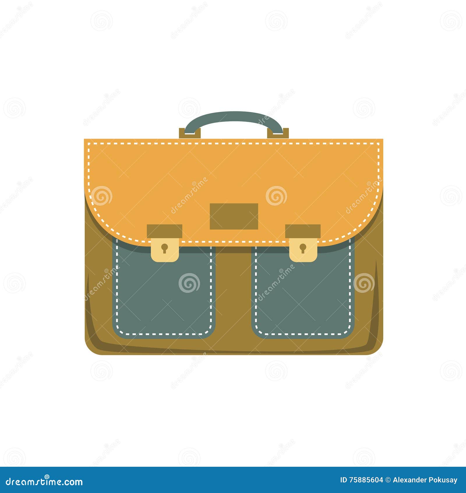 Briefcase Cartoon Colorful Vector Illustration Stock Vector