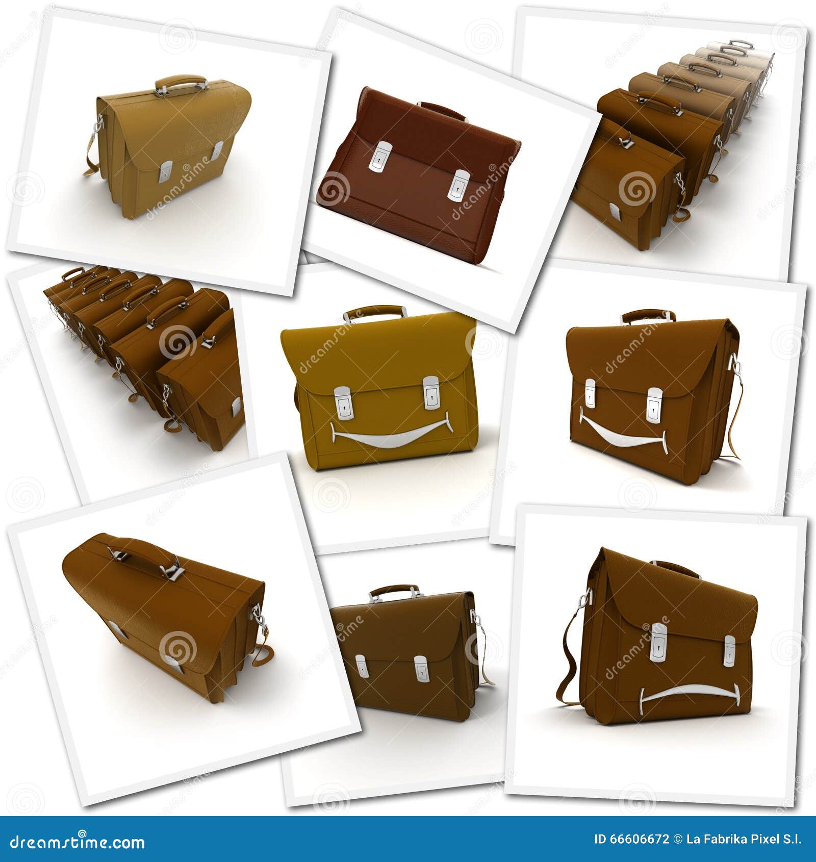 Briefcase collection stock illustration. Illustration of collection 66606672
