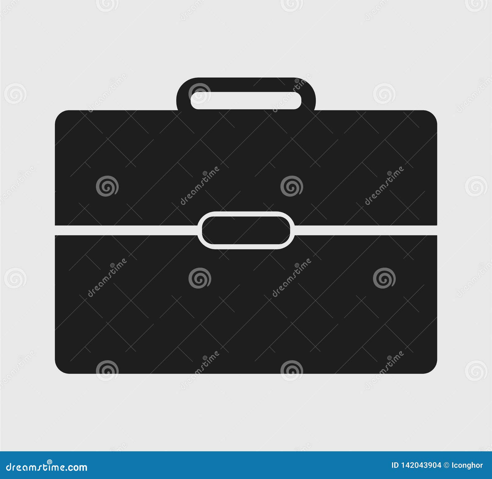 briefcase icon on gray background.