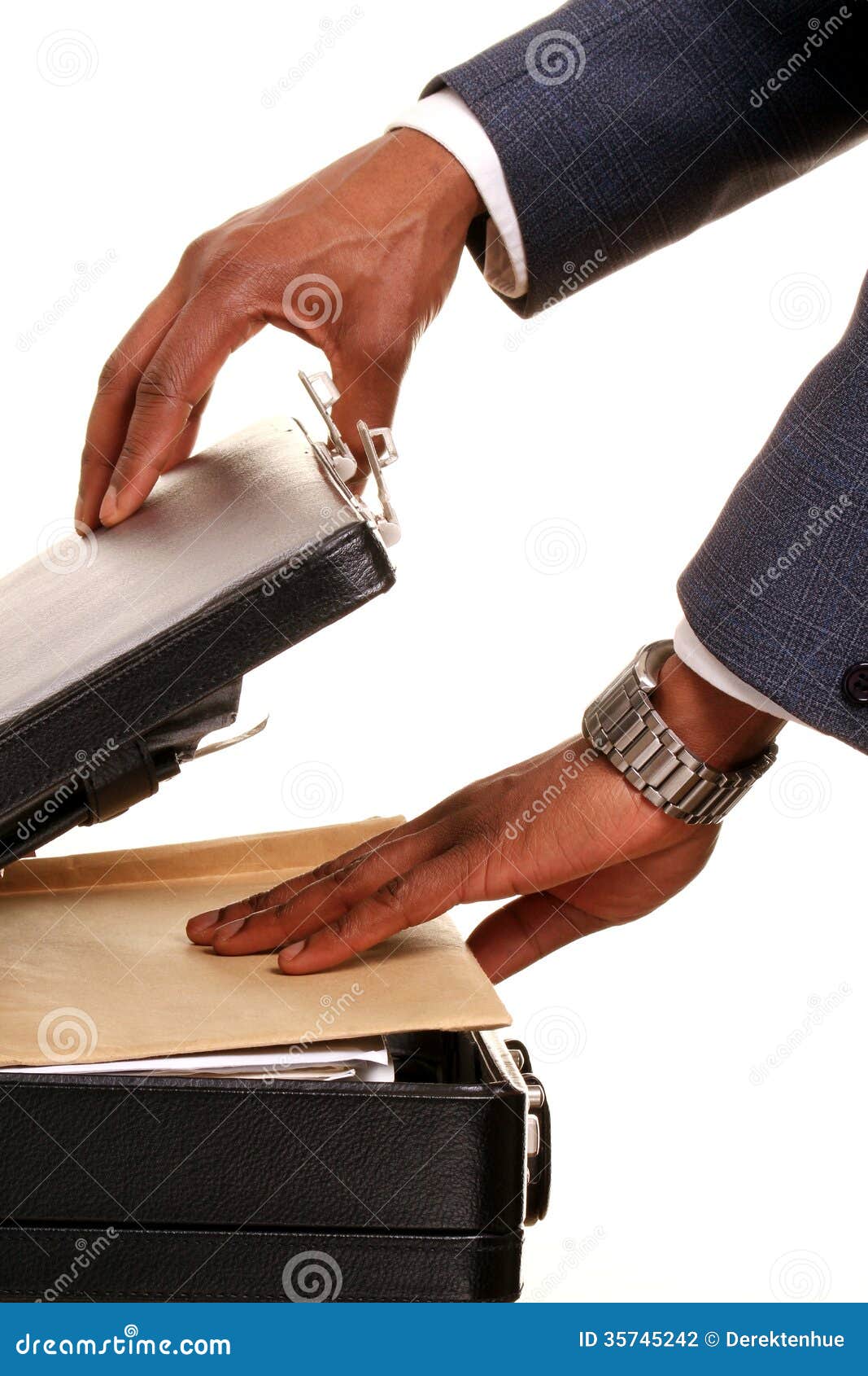 Briefcase stock photo. Image of commerce, handle, human 35745242
