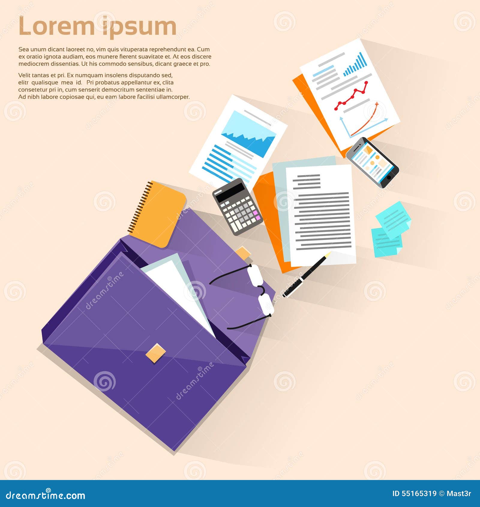 Briefcase Open Business Finance Stuff Vector Stock Vector