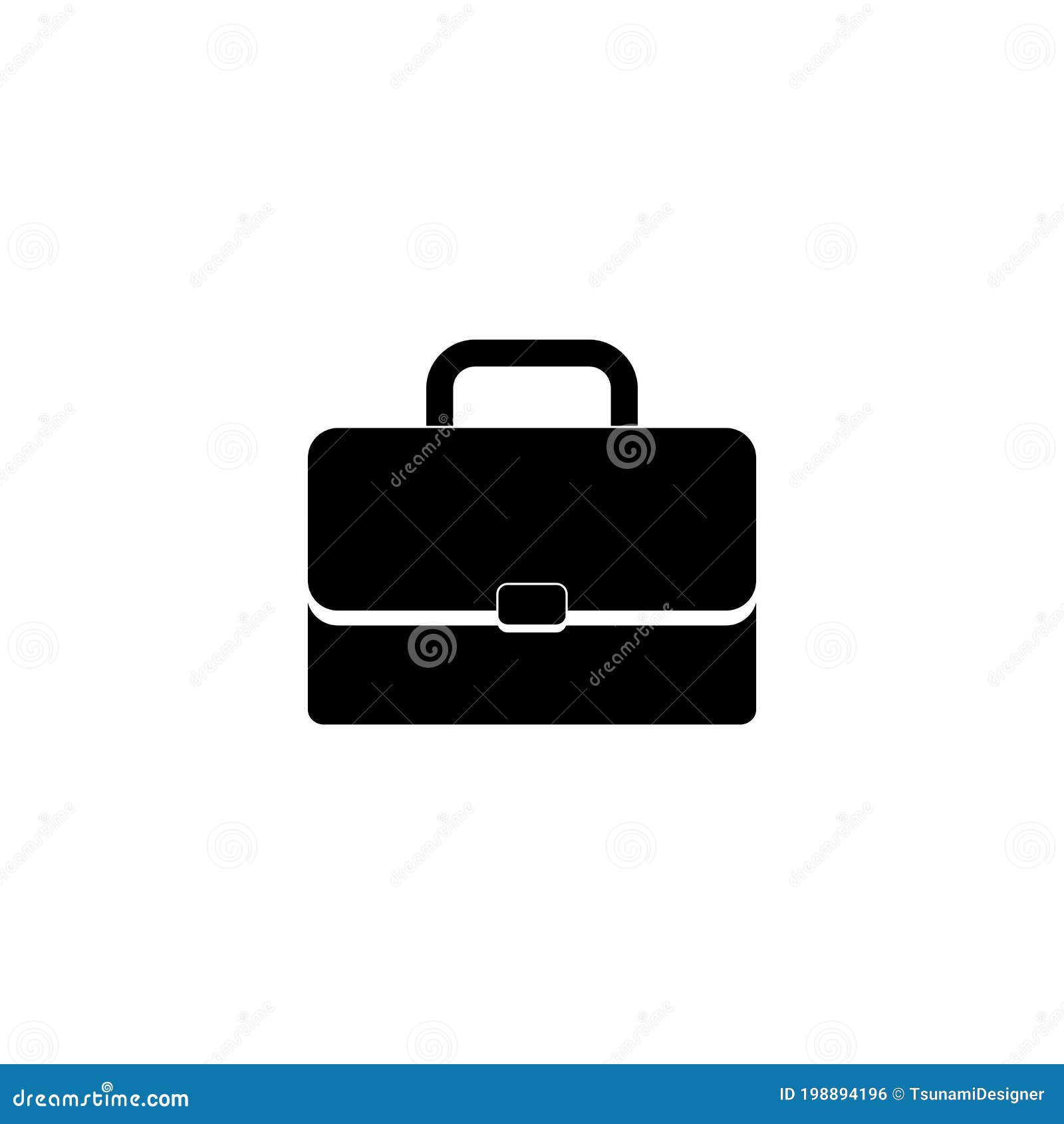 Briefcase White Outline Vector Isolated Stock Vector Illustration of