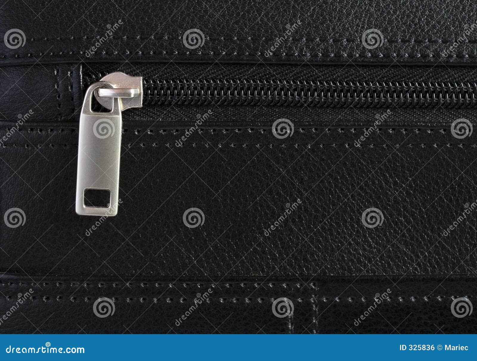 Briefcase Zip Detail stock photo. Image of briefcase, macro 325836