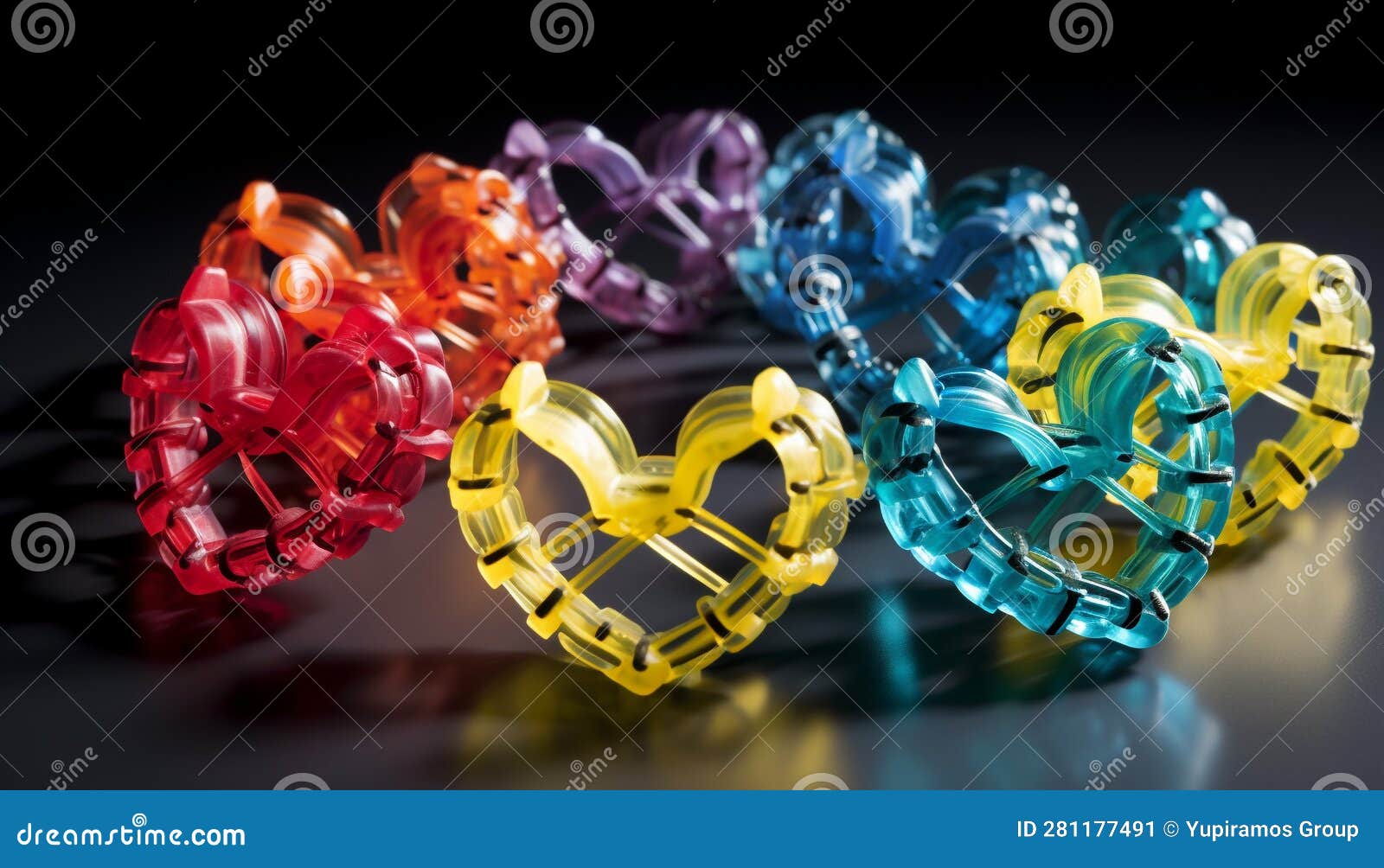 Bright Abstract Circle Pattern Symbolizes Love and Happiness at