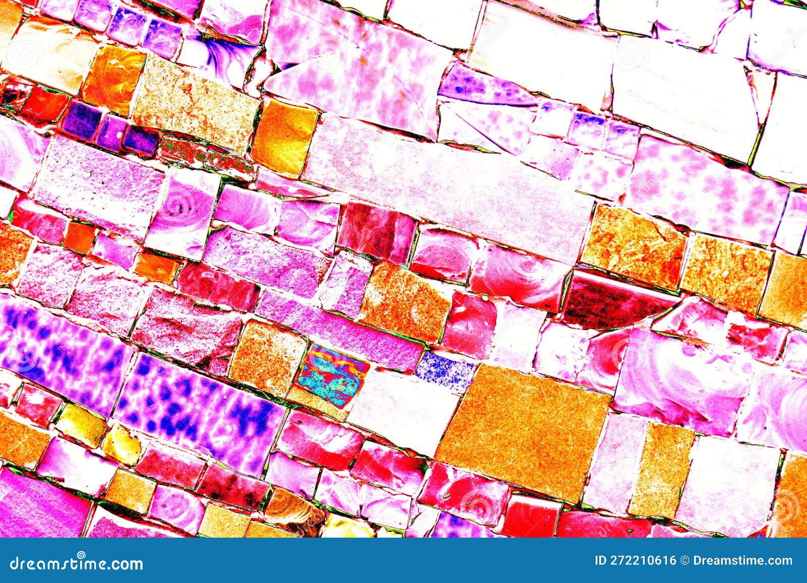 bright abstract mosaic. fragments of ceramic tiles. colorful broken tiles. freehand technique. creative bright