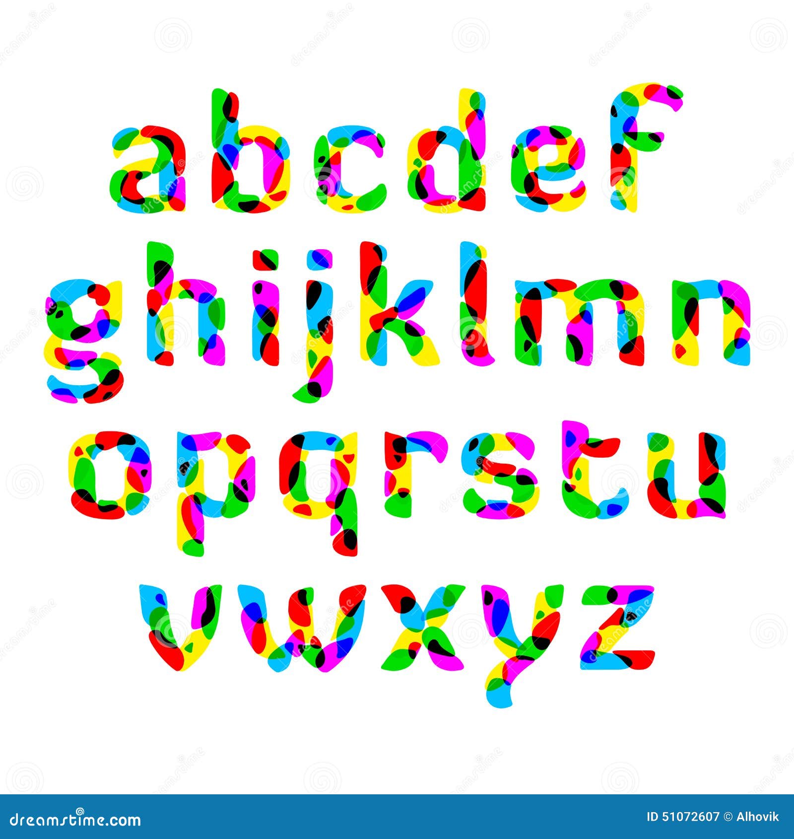 Bright Alphabet Stock Vector Illustration Of Object 51072607