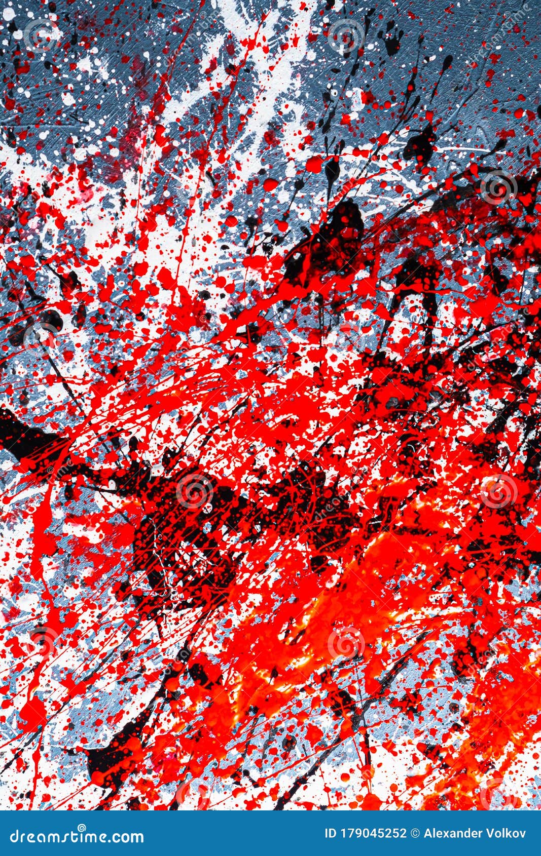 Bright Background Graphic Image. Dripping. Expression. Mixing Colors. Black  White Red. on the Concrete Texture. Vertcal Stock Illustration -  Illustration of confusion, inspiration: 179045252