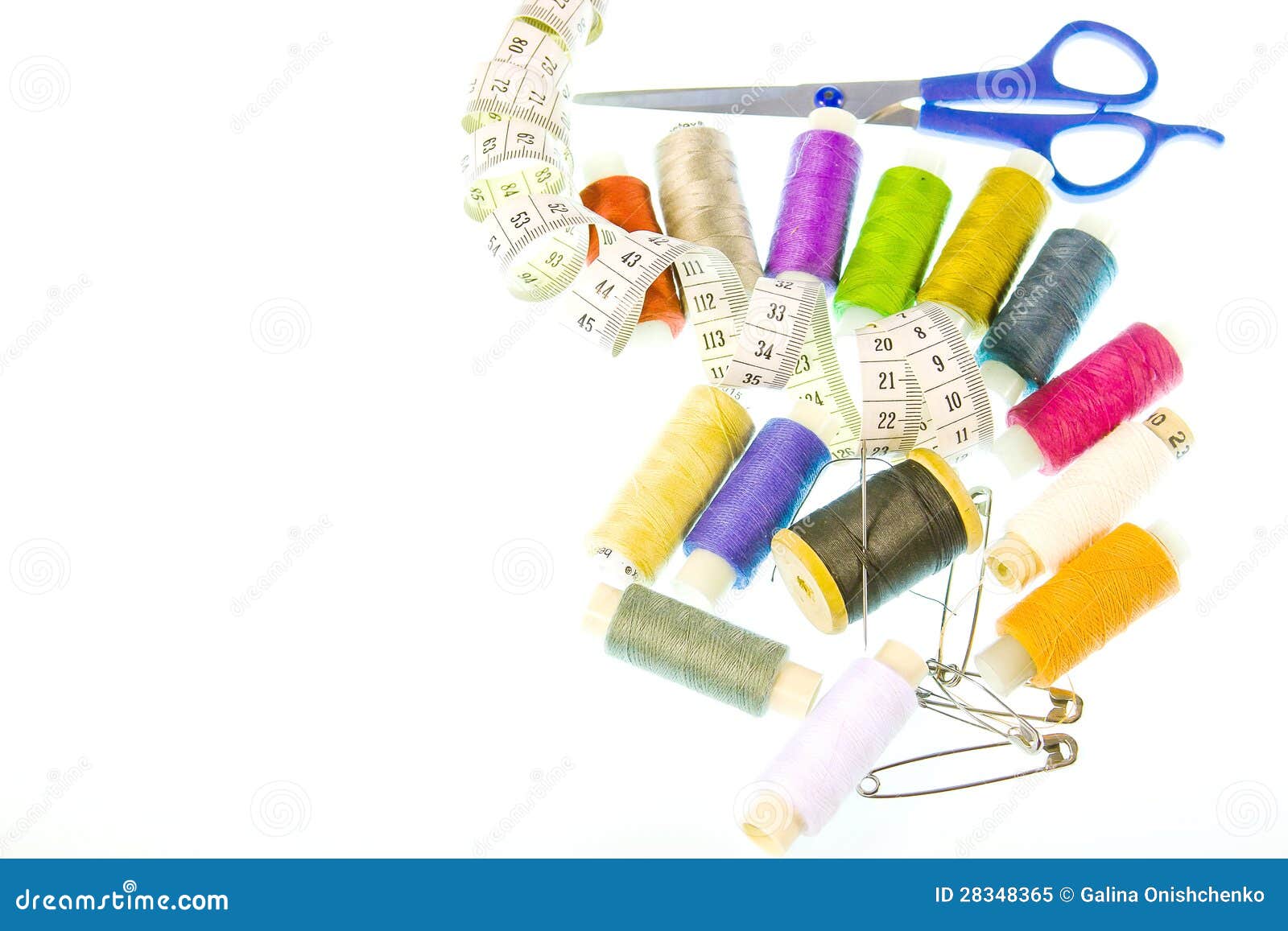 Bright Background from Sewing Belonging Stock Image - Image of plan ...