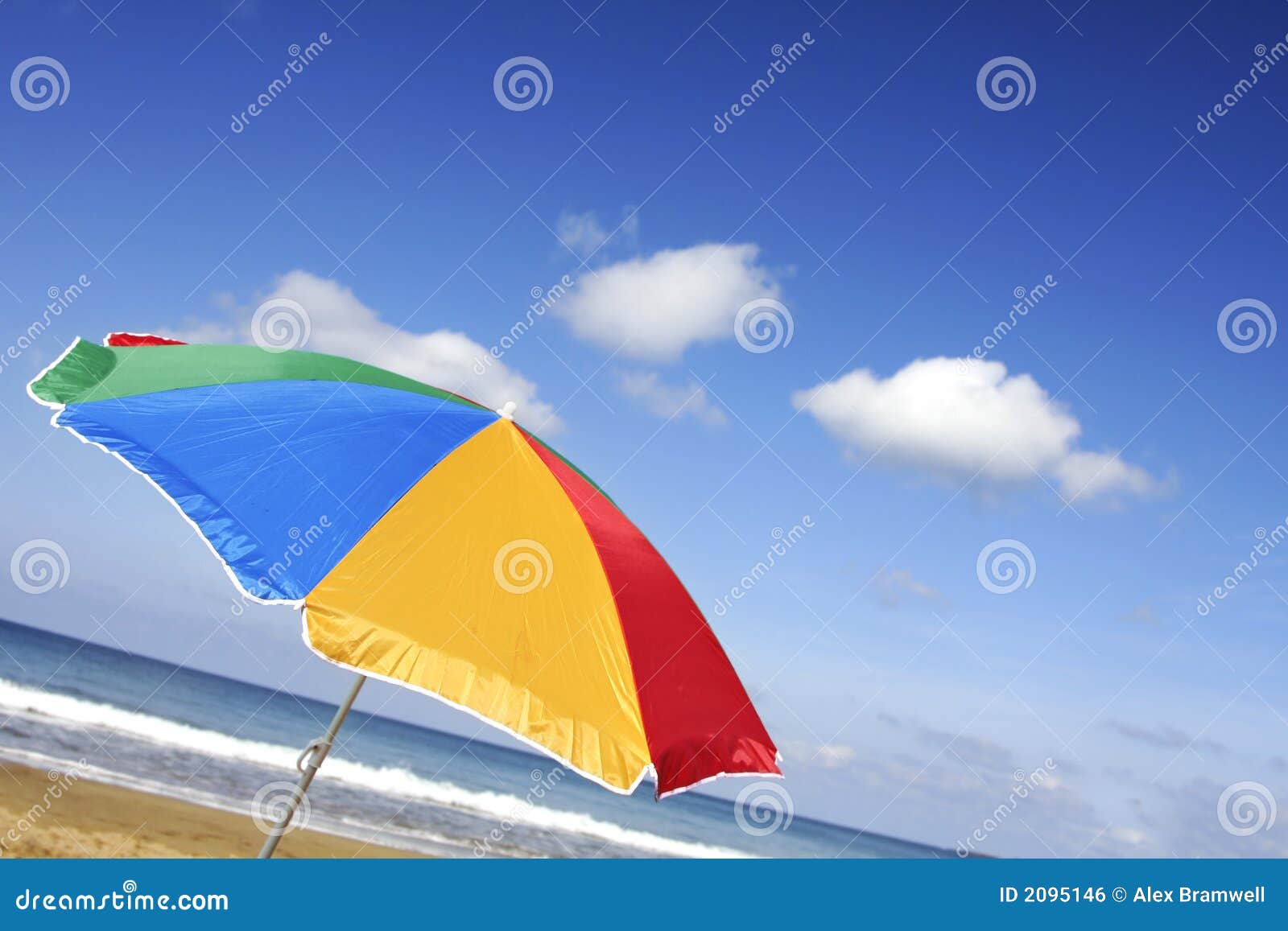 Bright Beach Parasol stock photo. Image of paradise, shade - 2095146