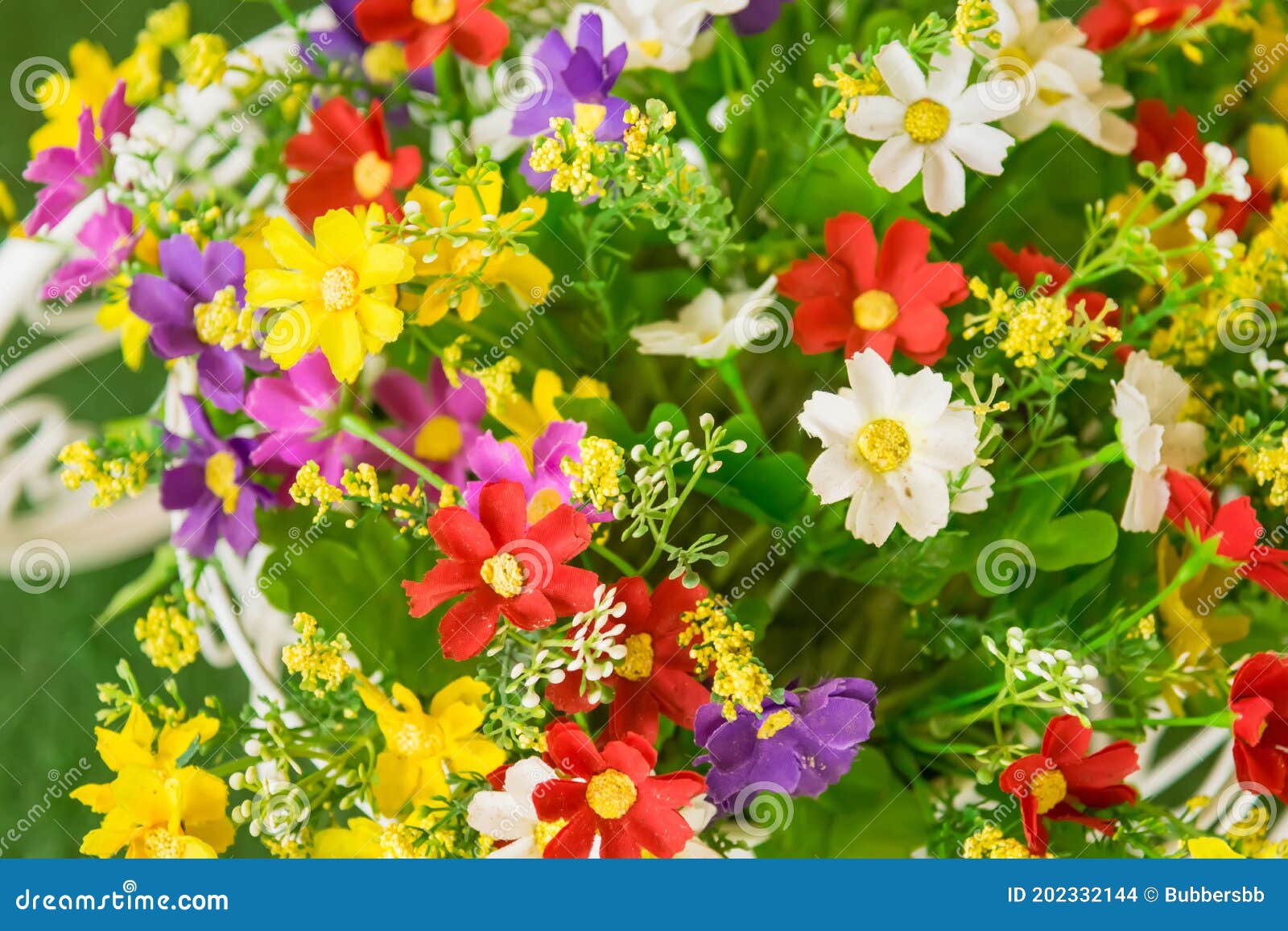 Bright and Beautiful Colors of Plastic Flowers Stock Photo Image of