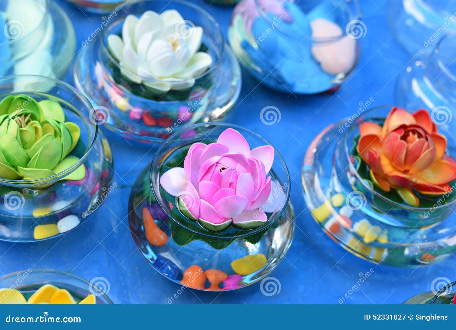 Bright and Beautiful Colors of Plastic Flowers Stock Image Image of