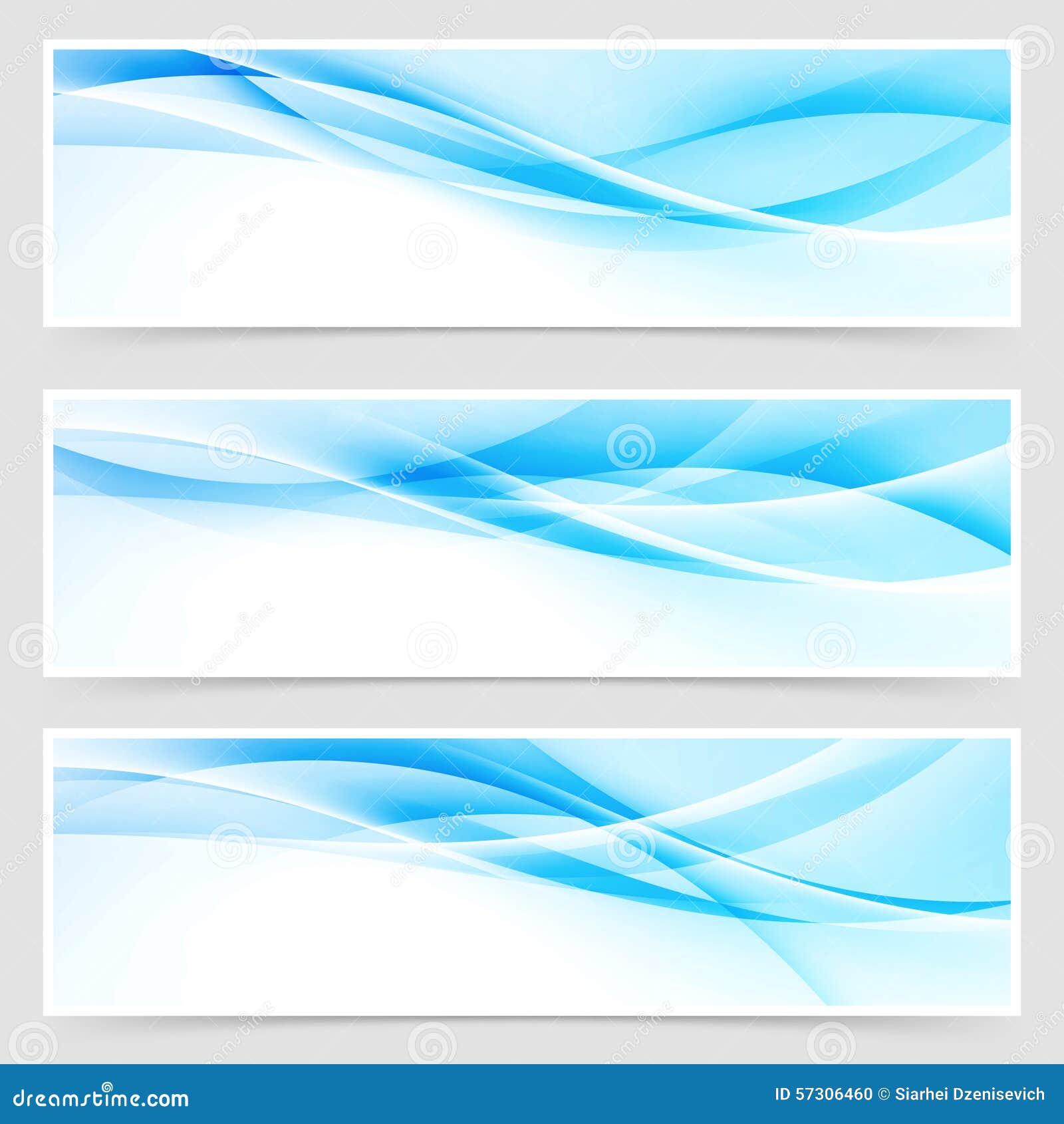 bright blue abstract swoosh modern line header