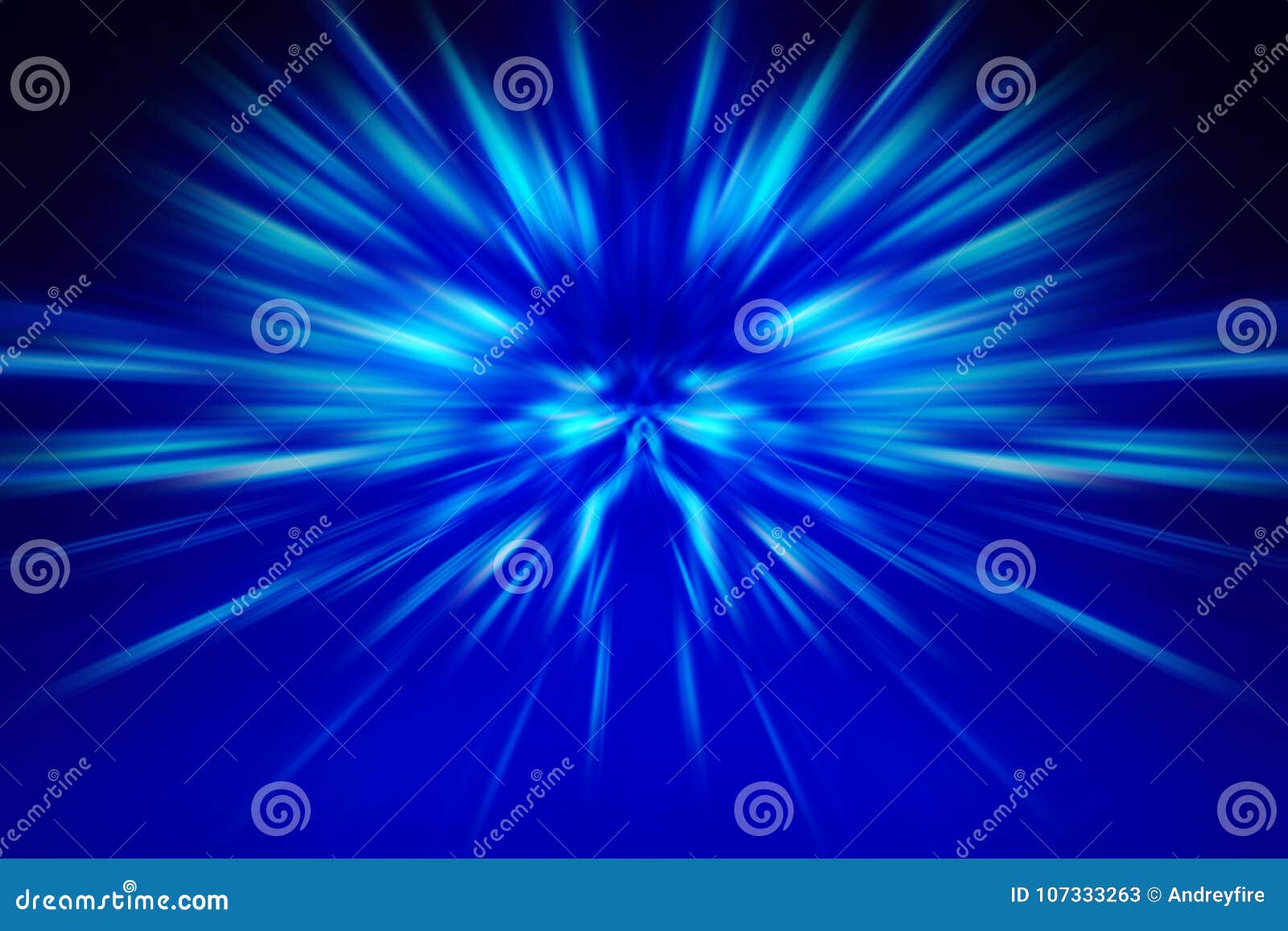 Bright Blue Glow on a Black Background Stock Illustration