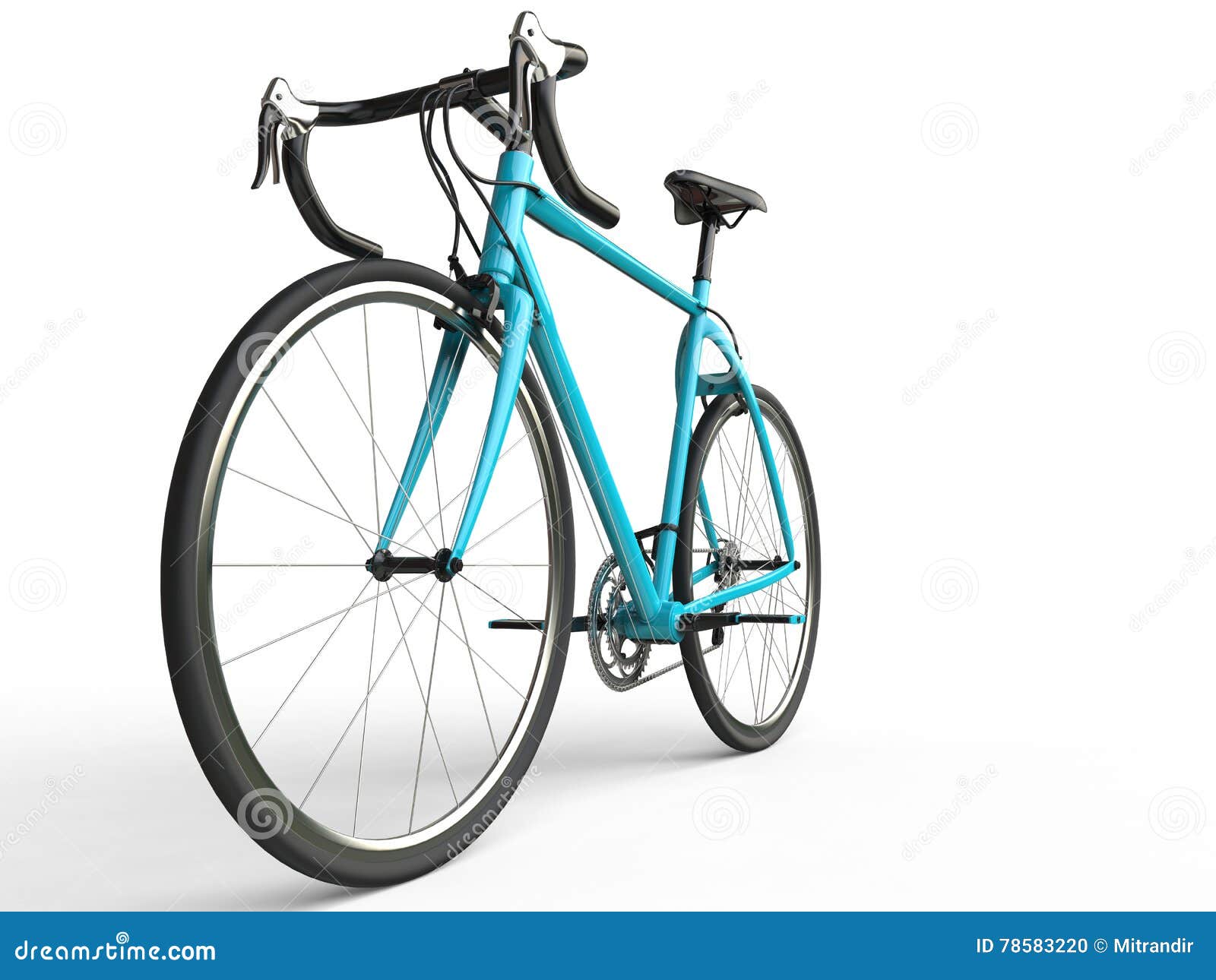 bright blue profesional sports bike