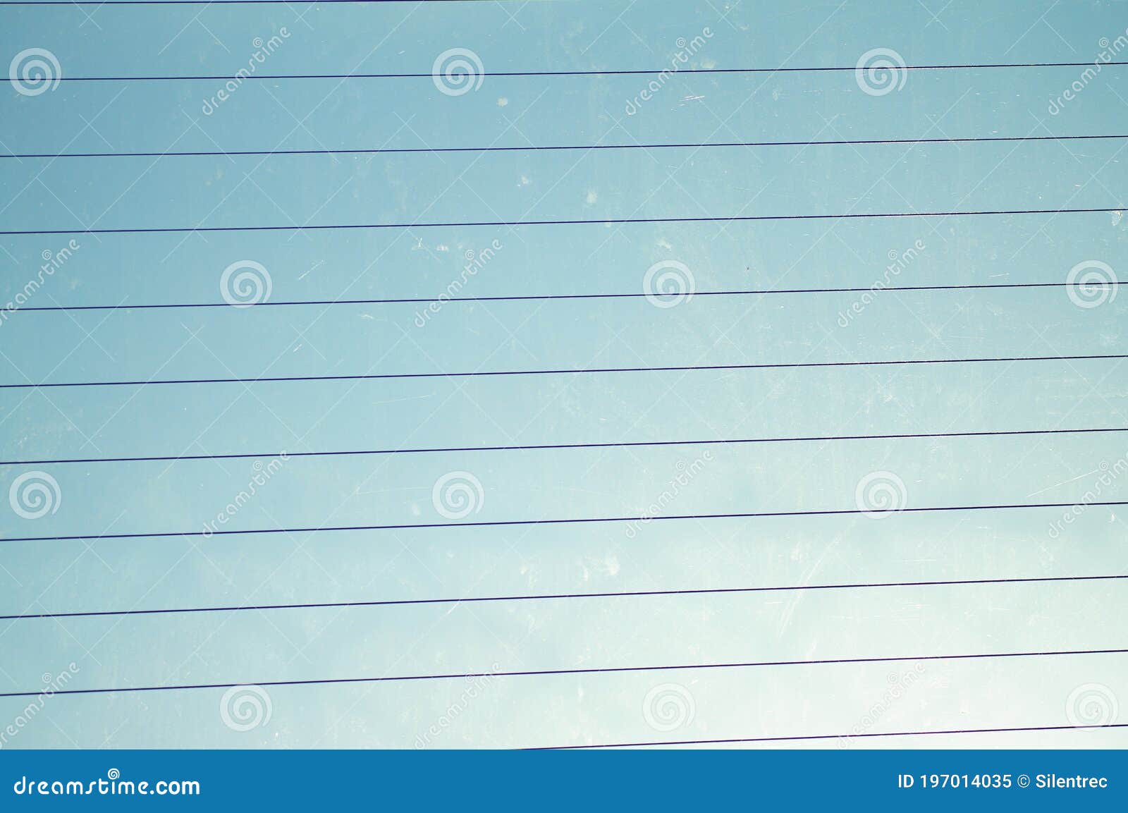blue sky with straight, even strands.