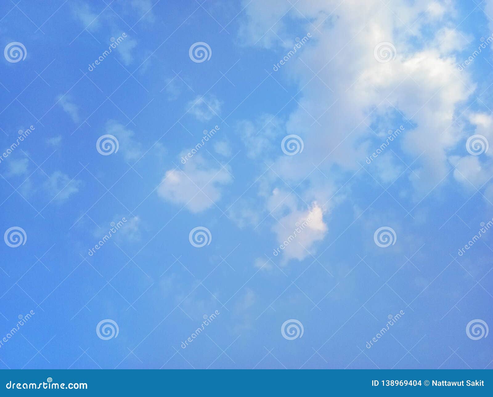 Bright Blue Sky with White Clouds for Graphic Design Stock Photo ...