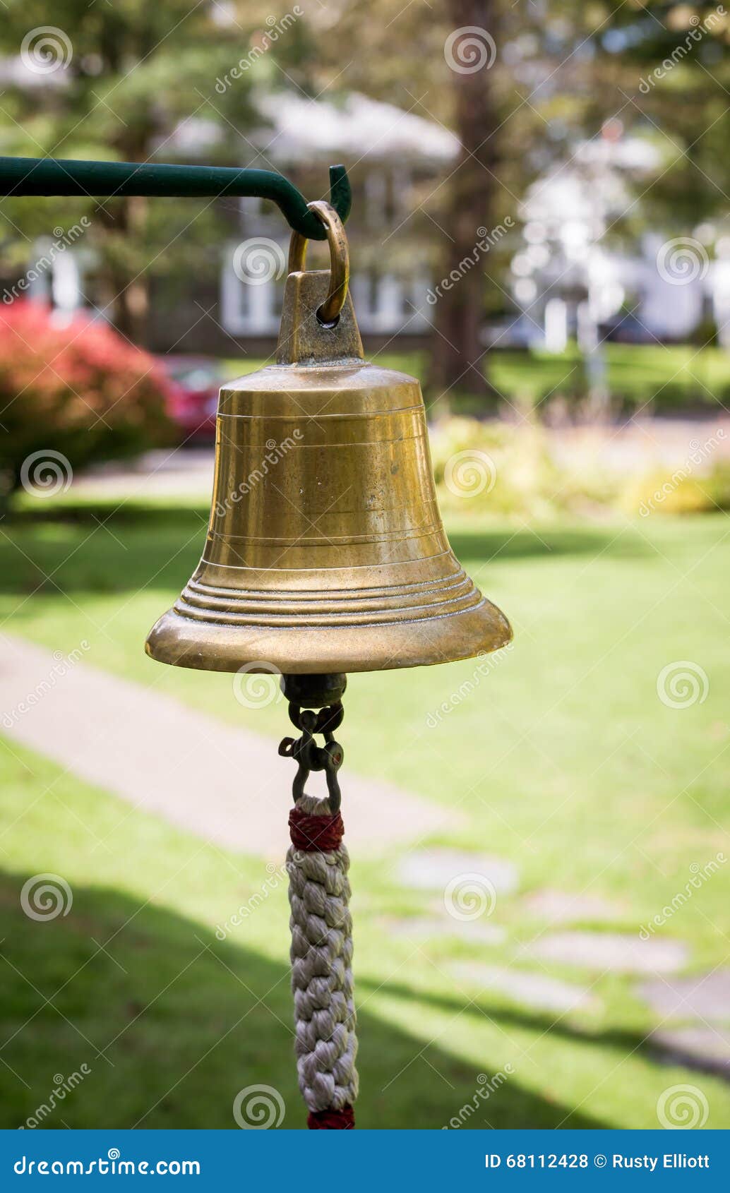 Bright brass bell stock photo. Image of bronze, brass 68112428