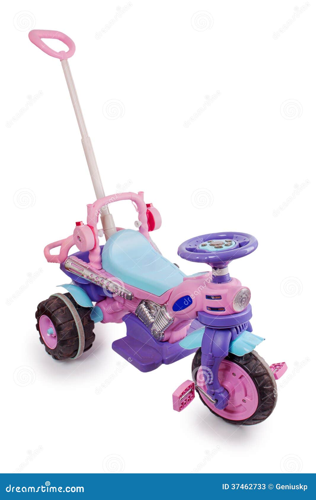 Bright Children S Tricycle with Handle Stock Image Image of bike