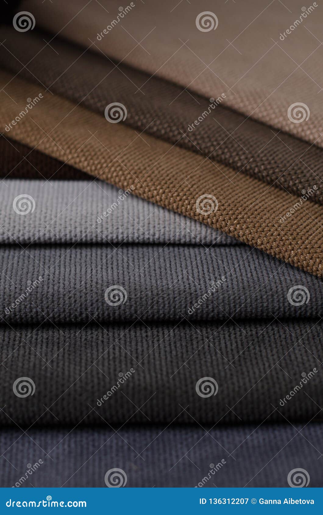 Bright Collection of Colorful Velour Textile Samples. Stock Image ...