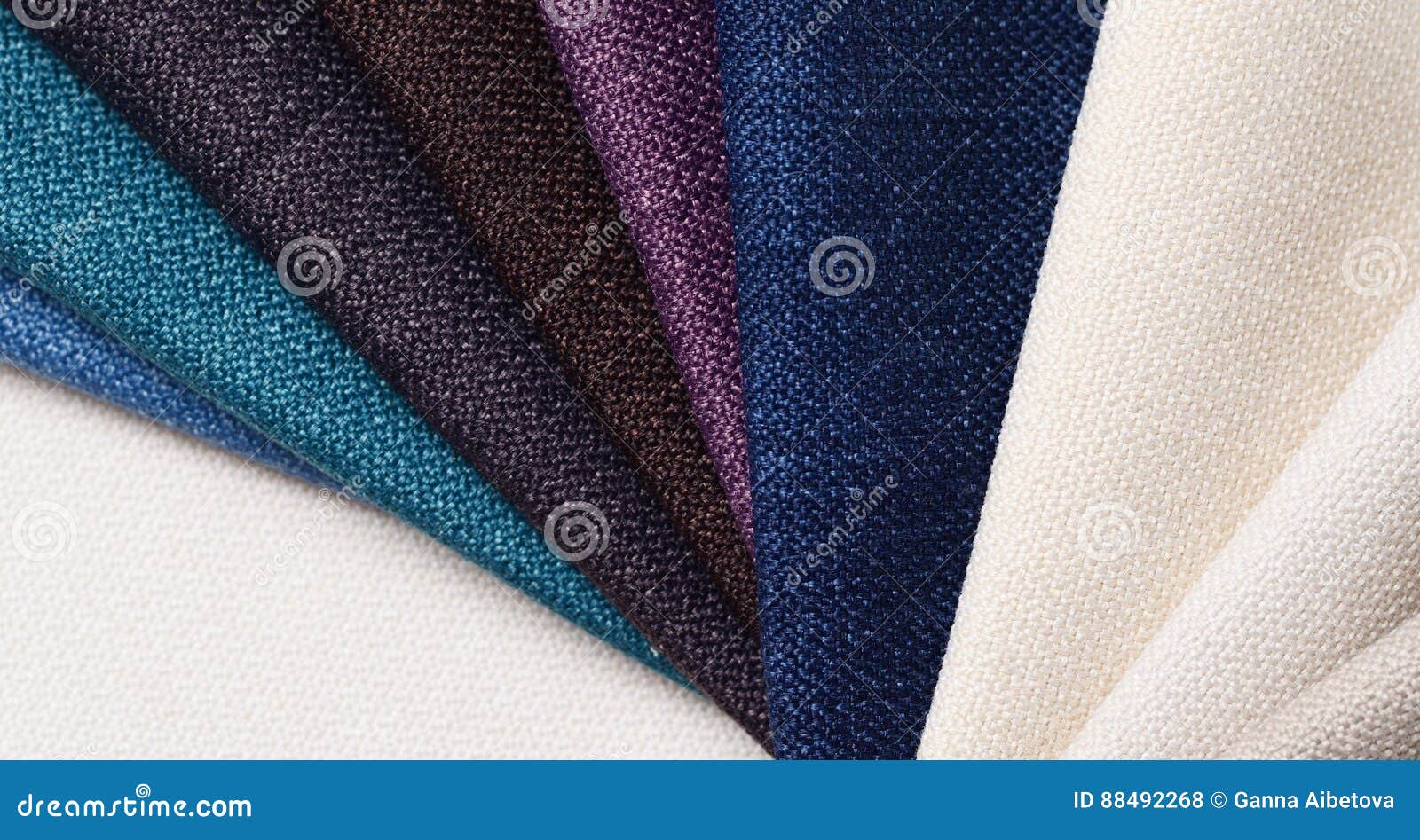 Bright Collection Of Gunny Textile Samples. Fabric Texture Background ...