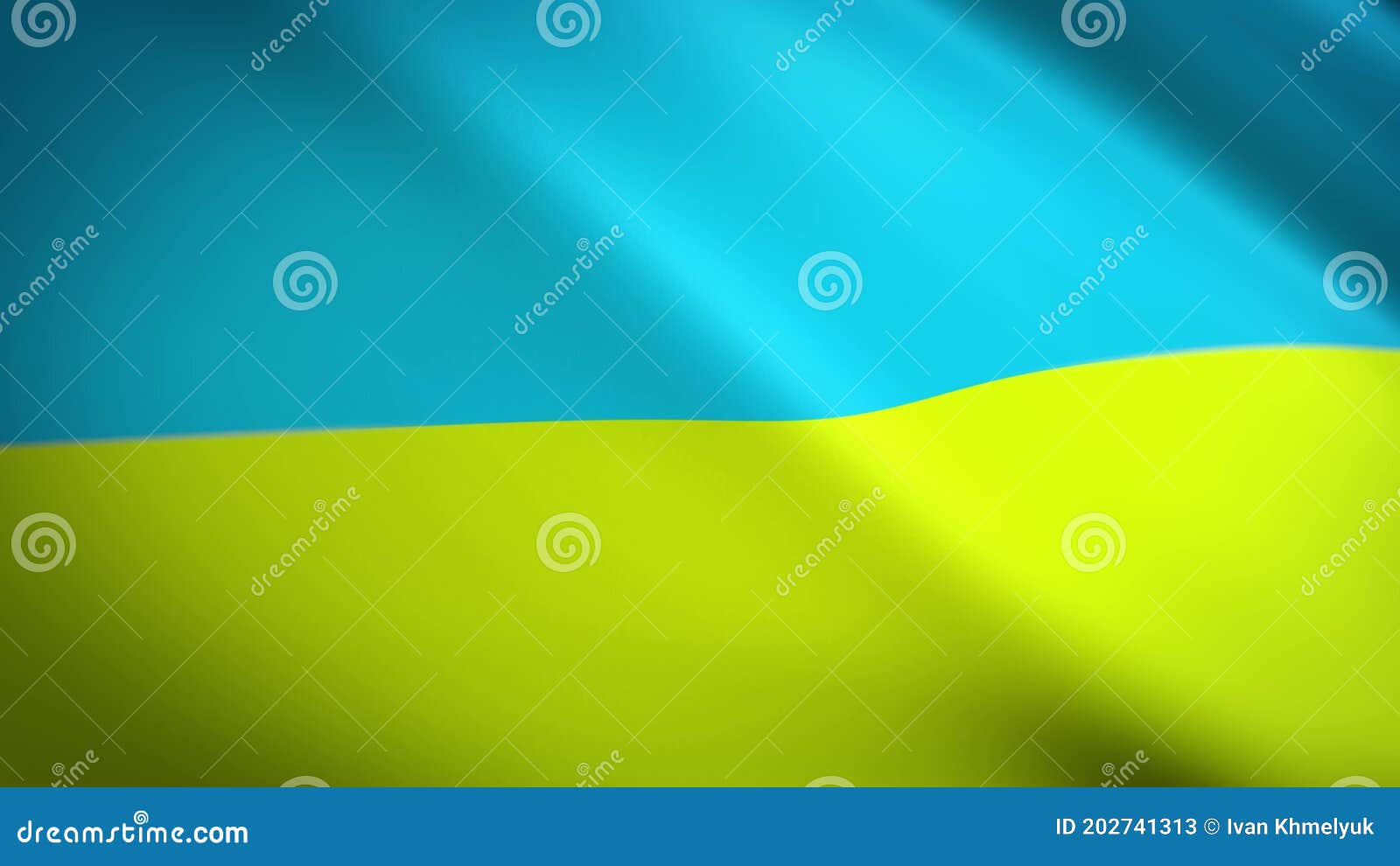 National Flag of Ukraine with Blue and Yellow Video - Video of government, close: 202741313