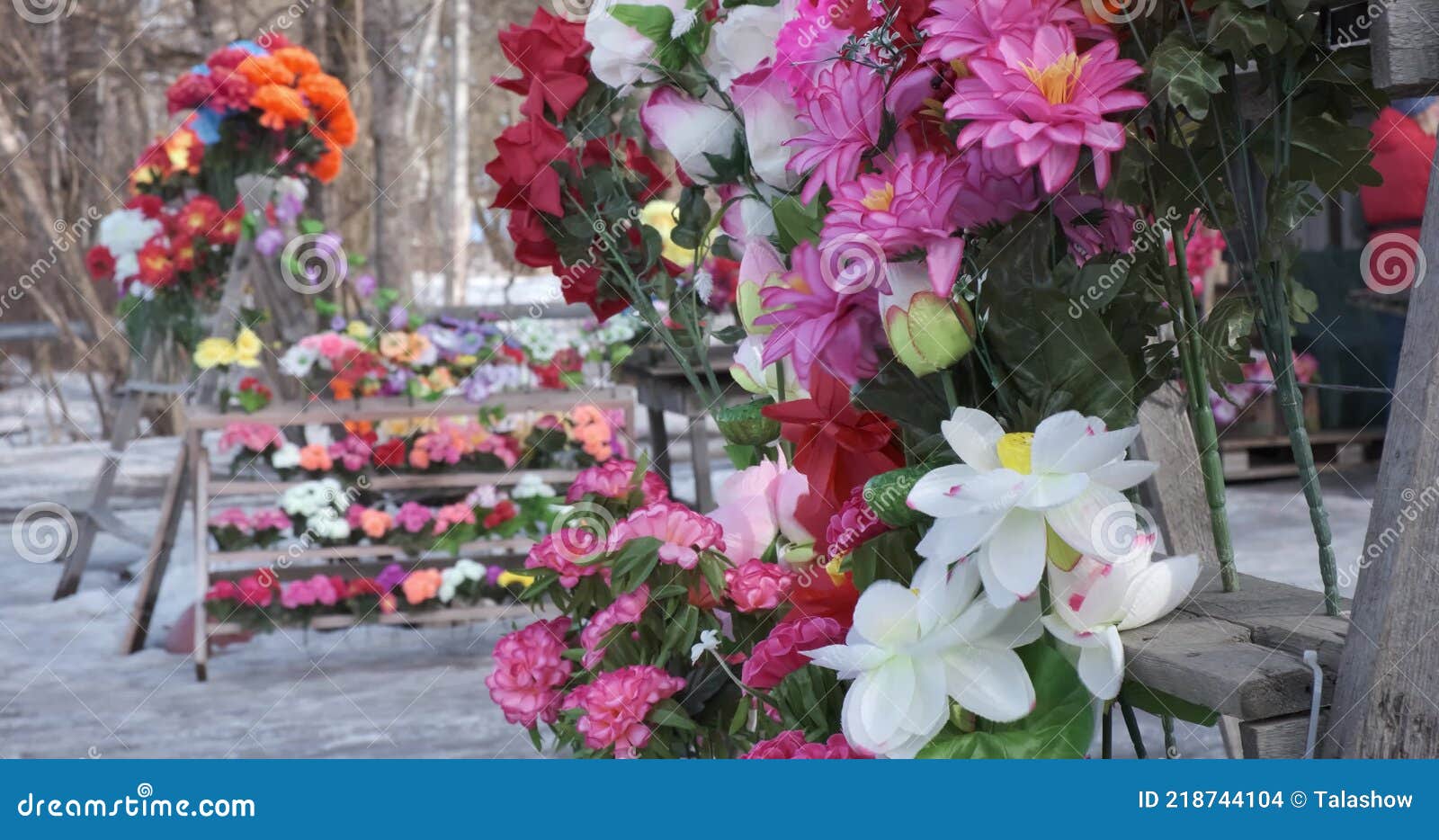 Close Up Blooming Artificial Flowers Stock Footage & Videos 17 Stock