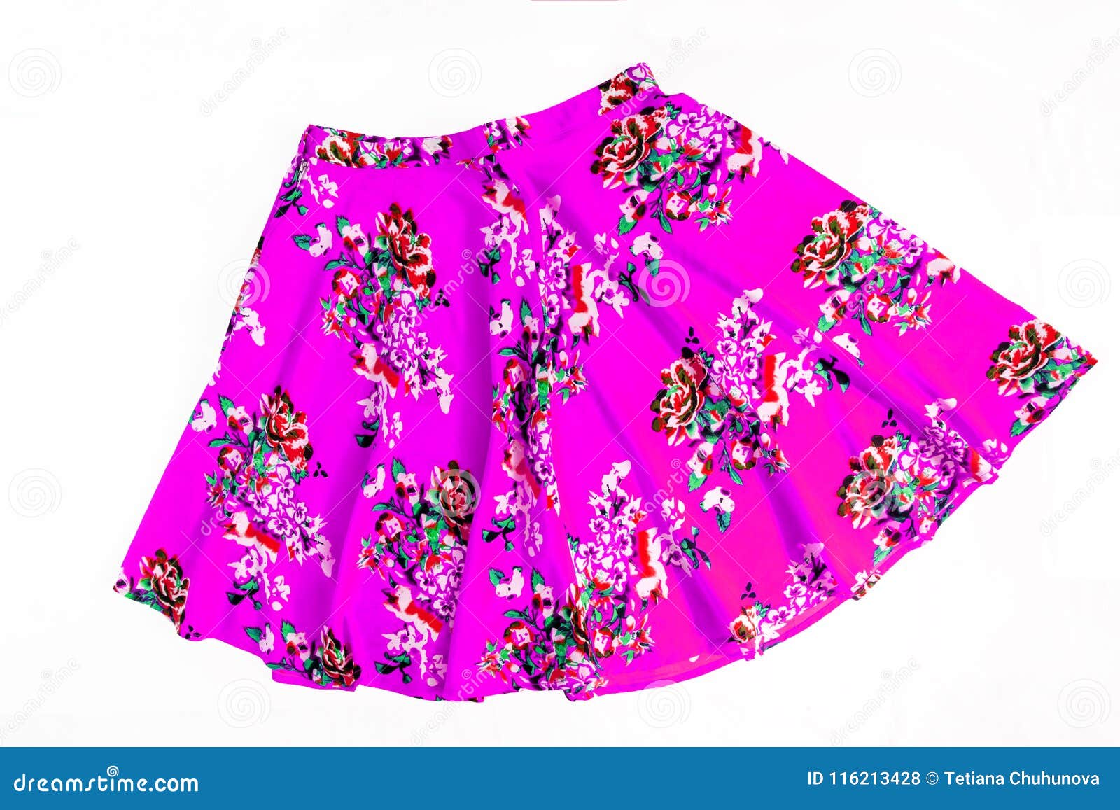 Bright Colored Fashionable Summer Floral Skirt for Women / Girl ...