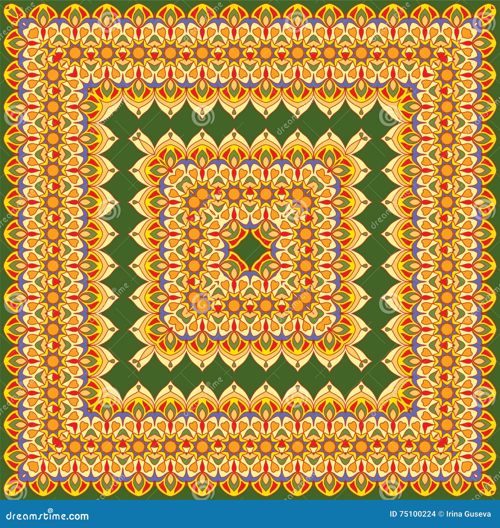 Bright Colored Handkerchief Stock Vector - Illustration of neckerchief