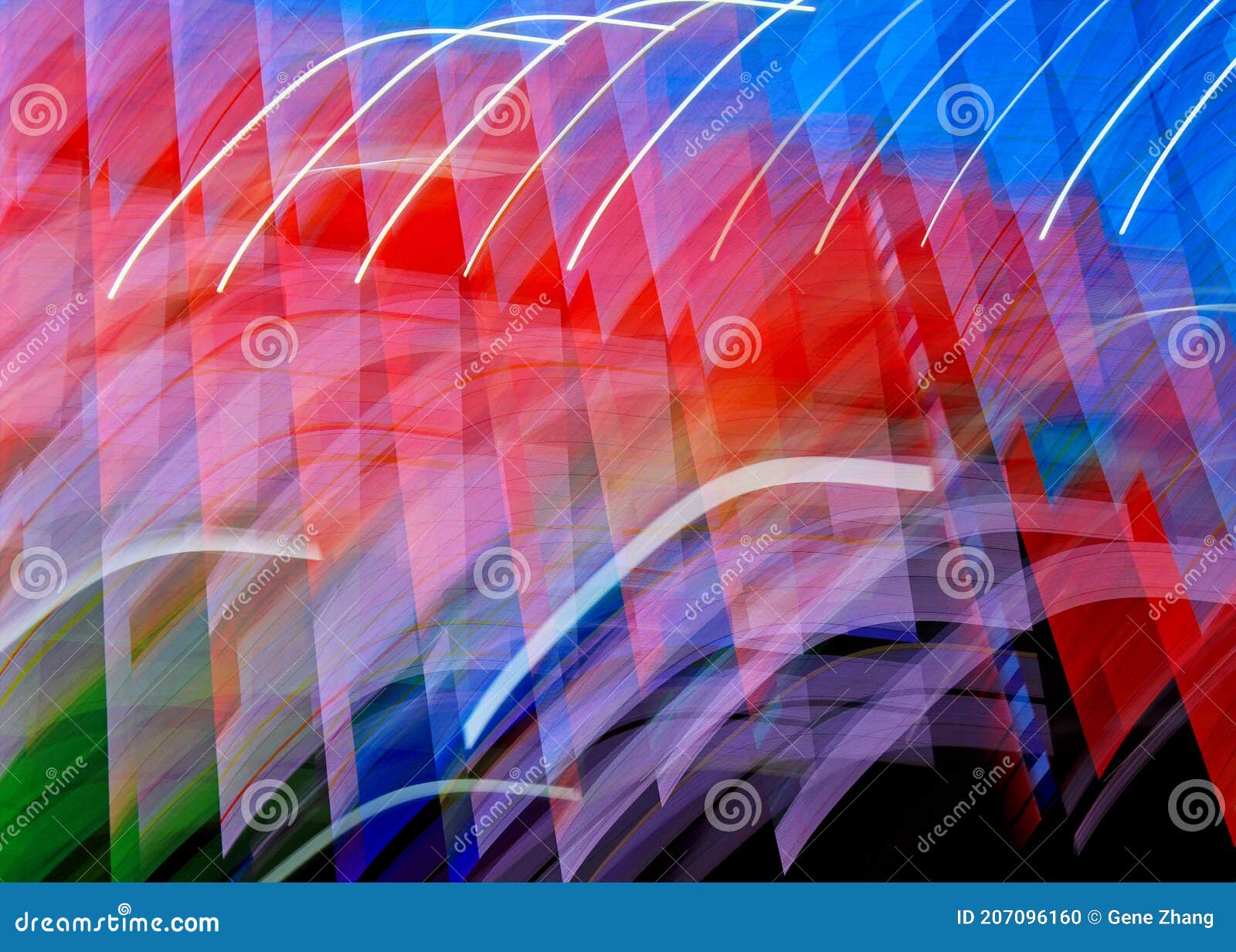 blurred lighting effect in the colors of rainbow