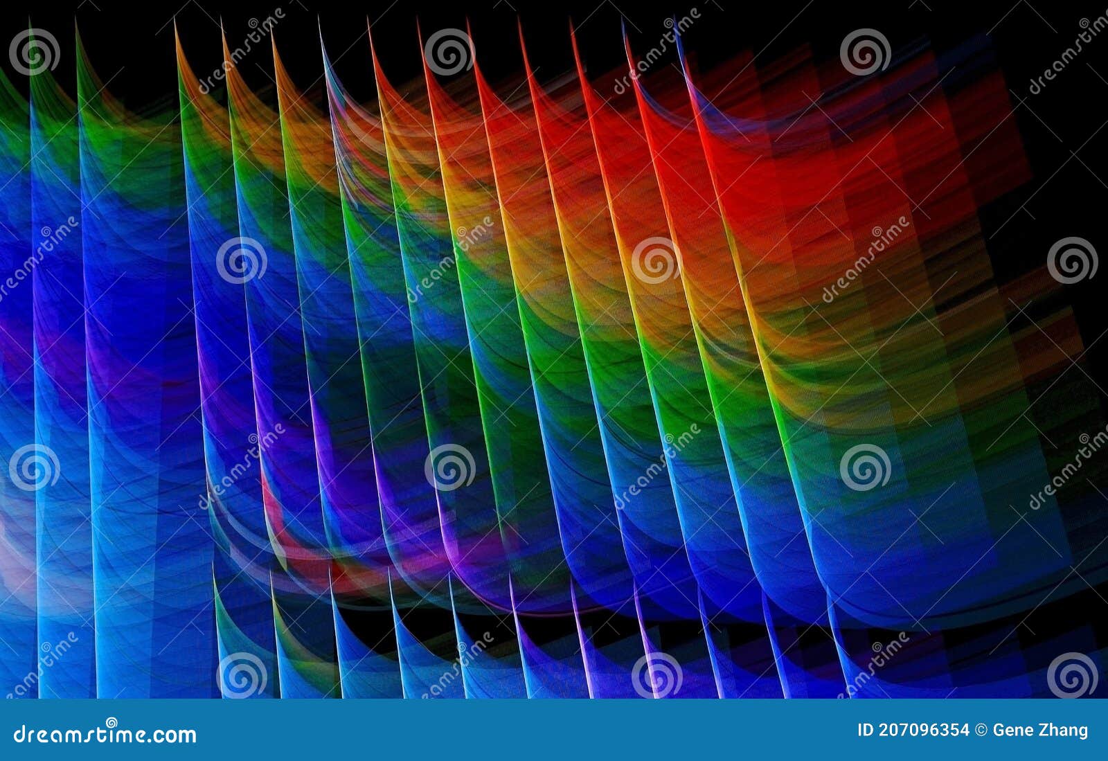 blurred lighting effect in the colors of rainbow