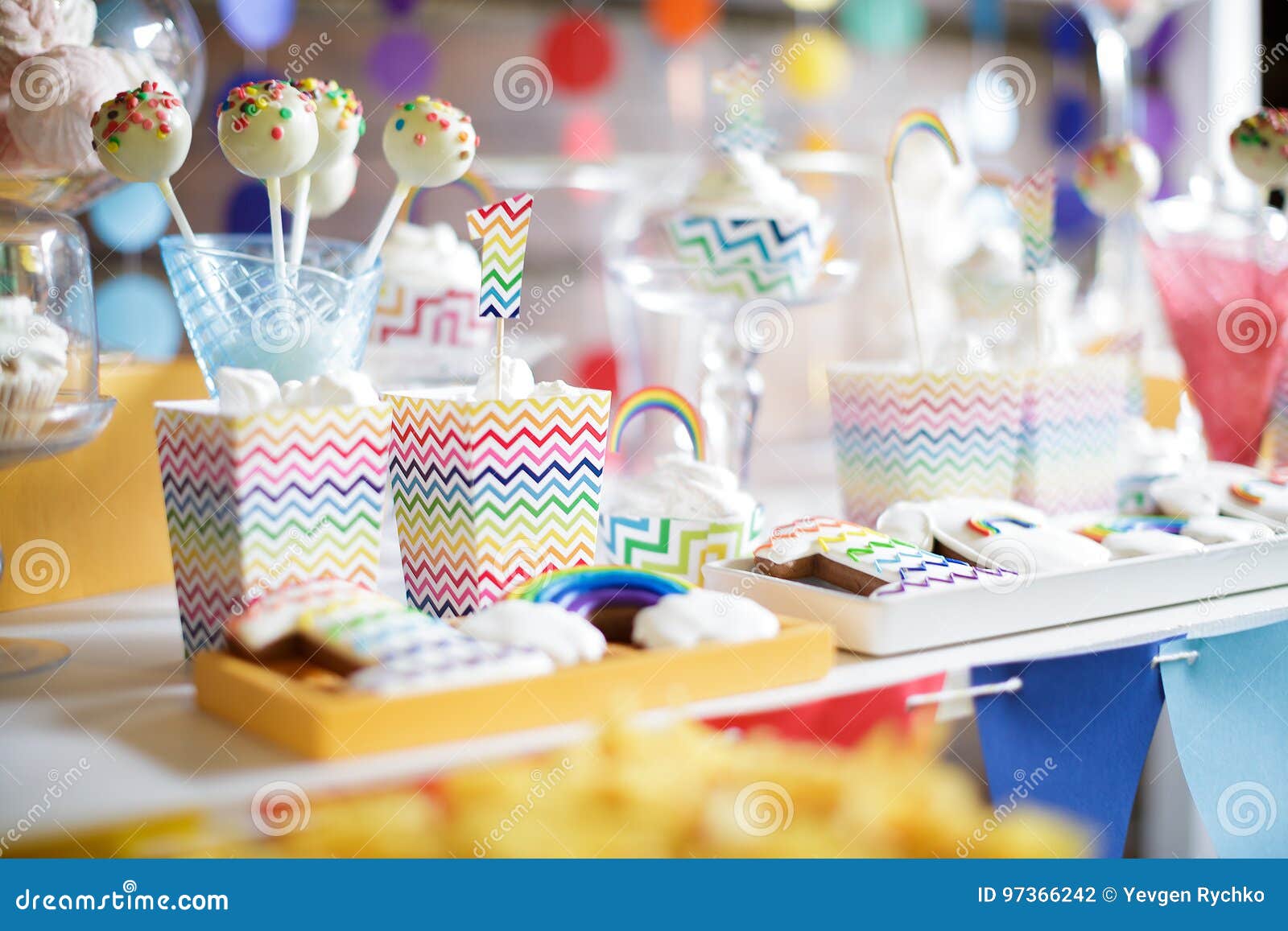 Bright Colorful Rainbow Candy Bar Stock Photo Image of blue